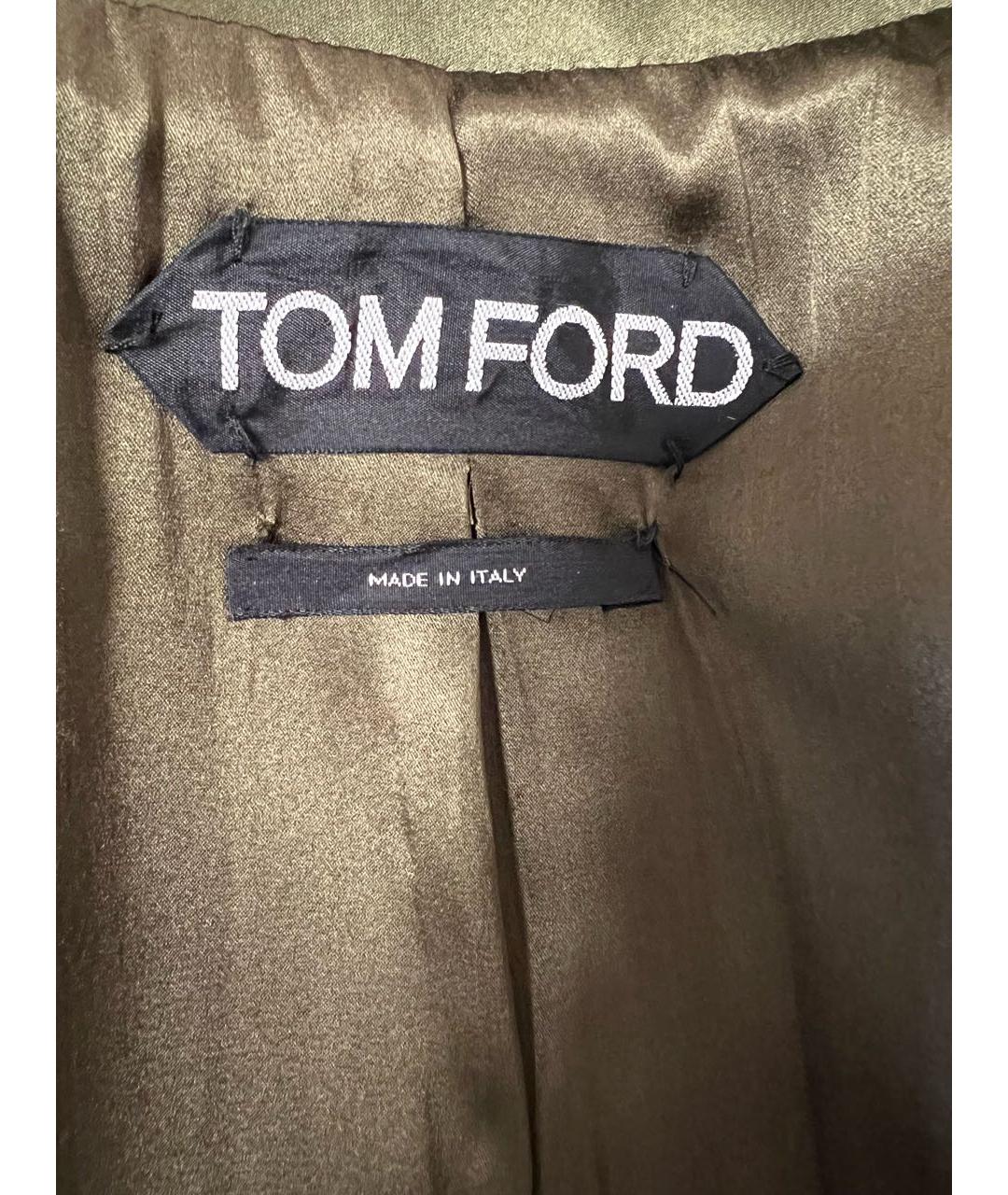 TOM FORD Зеленые шерстяное пальто, фото 5