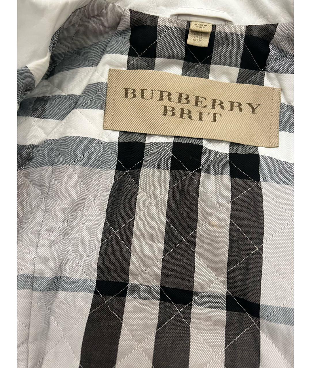 BURBERRY Белая кожаная куртка, фото 6