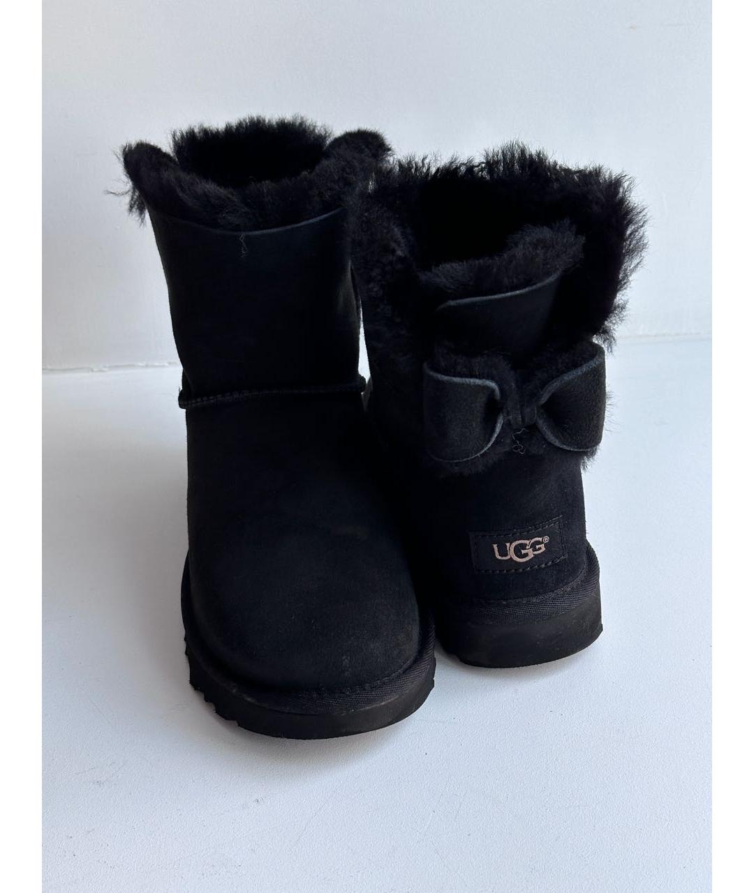 UGG AUSTRALIA Черные замшевые сапоги, фото 7