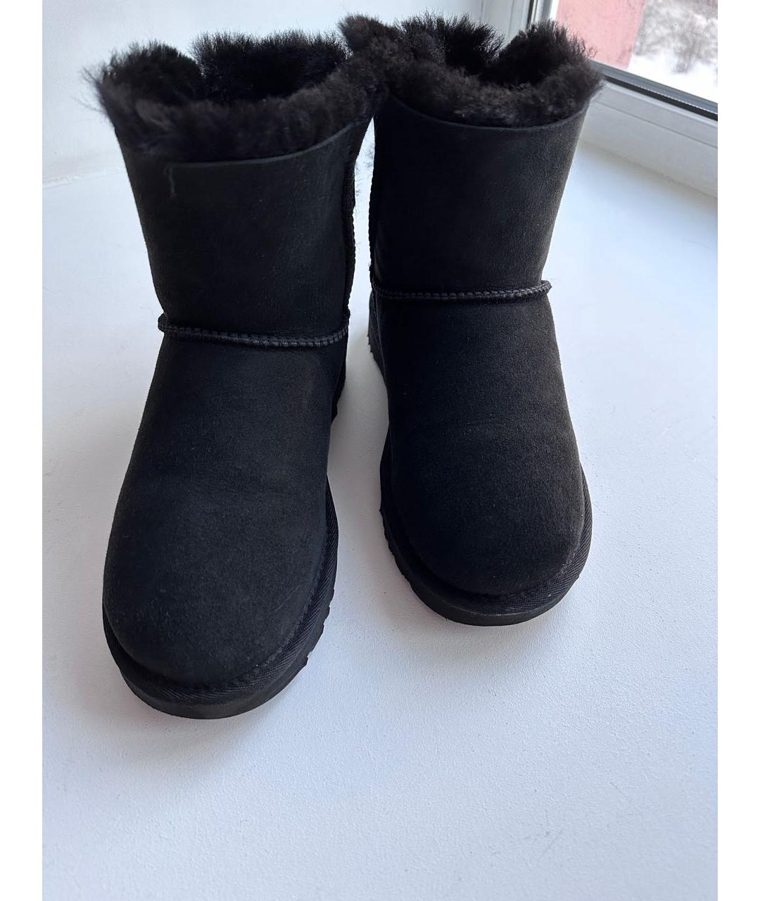 UGG AUSTRALIA Черные замшевые сапоги, фото 3