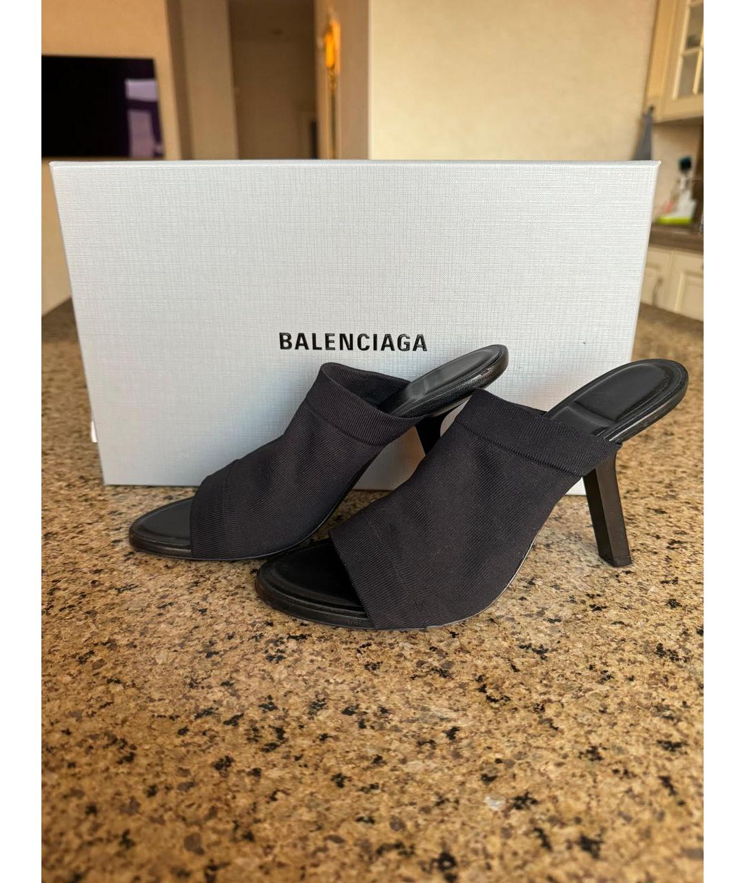 BALENCIAGA Черные босоножки, фото 3