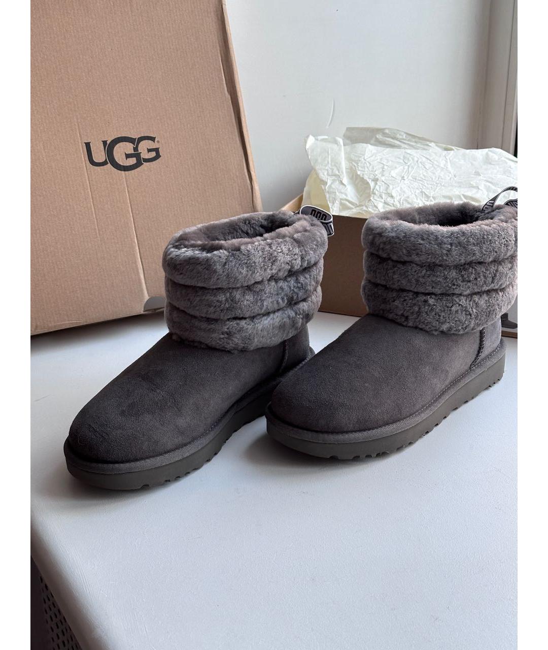 UGG AUSTRALIA Серые замшевые сапоги, фото 2