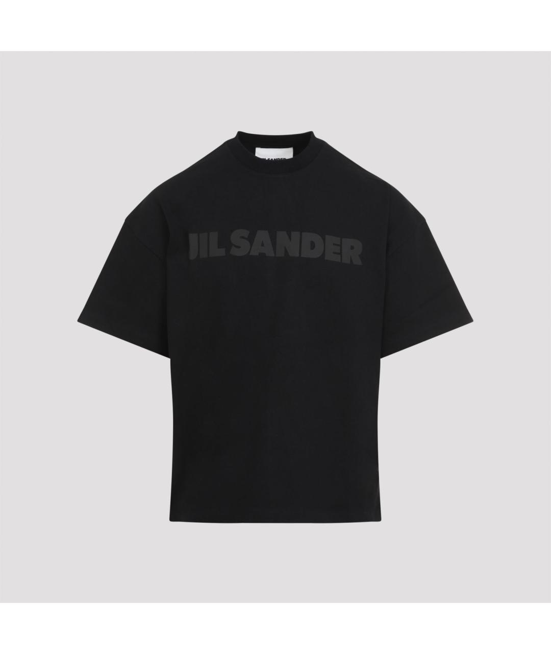 JIL SANDER Черная хлопковая футболка, фото 2