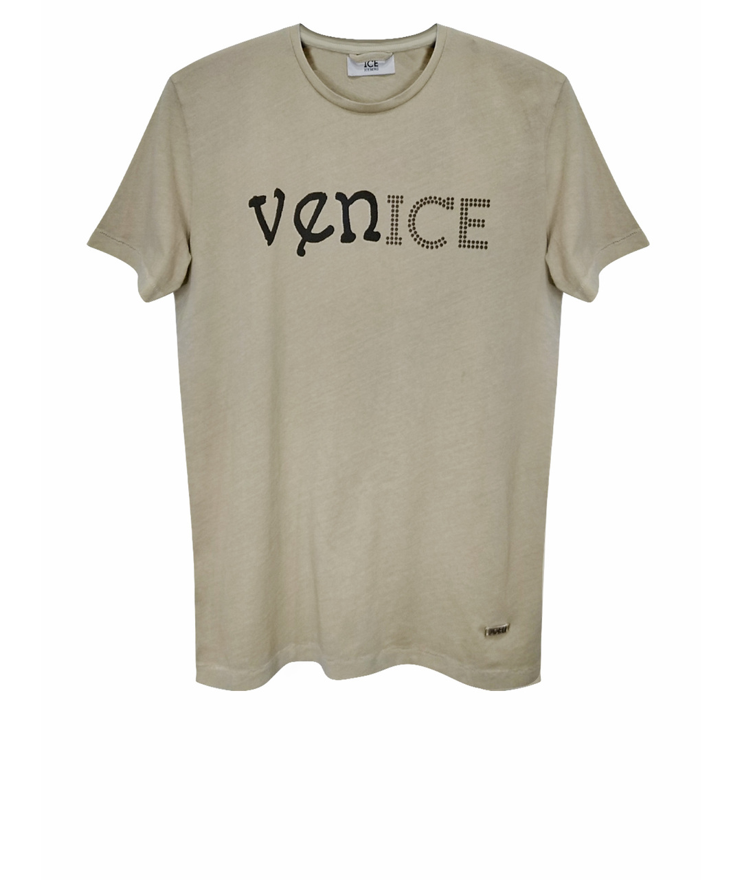 ICEBERG Бежевая хлопковая футболка, фото 1