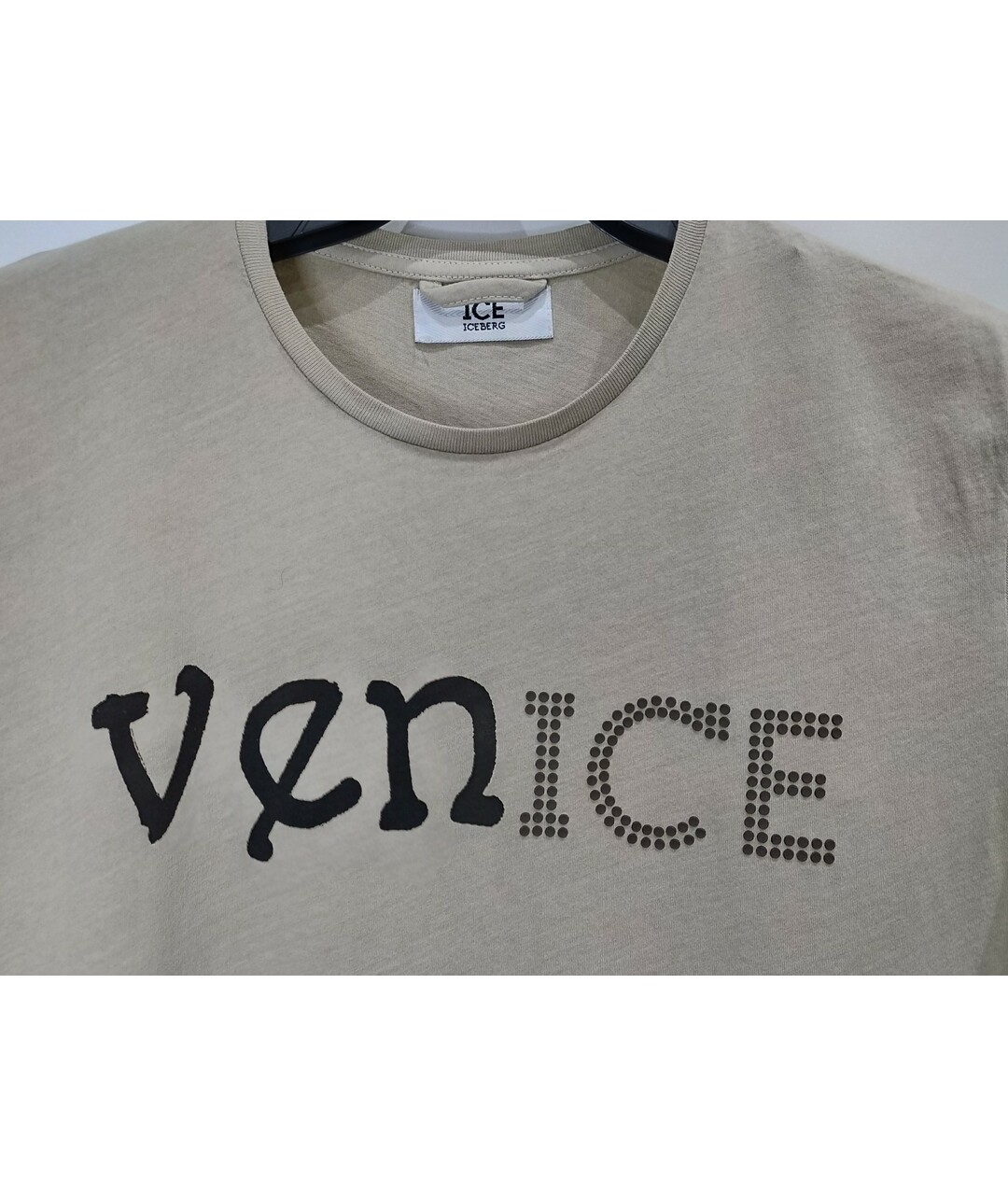 ICEBERG Бежевая хлопковая футболка, фото 2