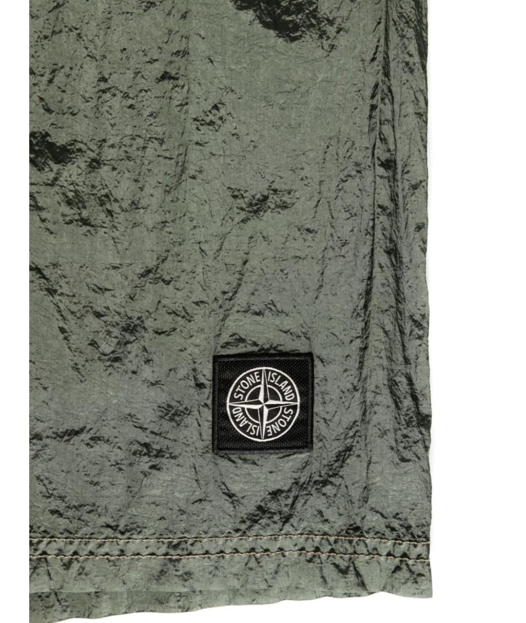 STONE ISLAND Зеленые шорты, фото 3