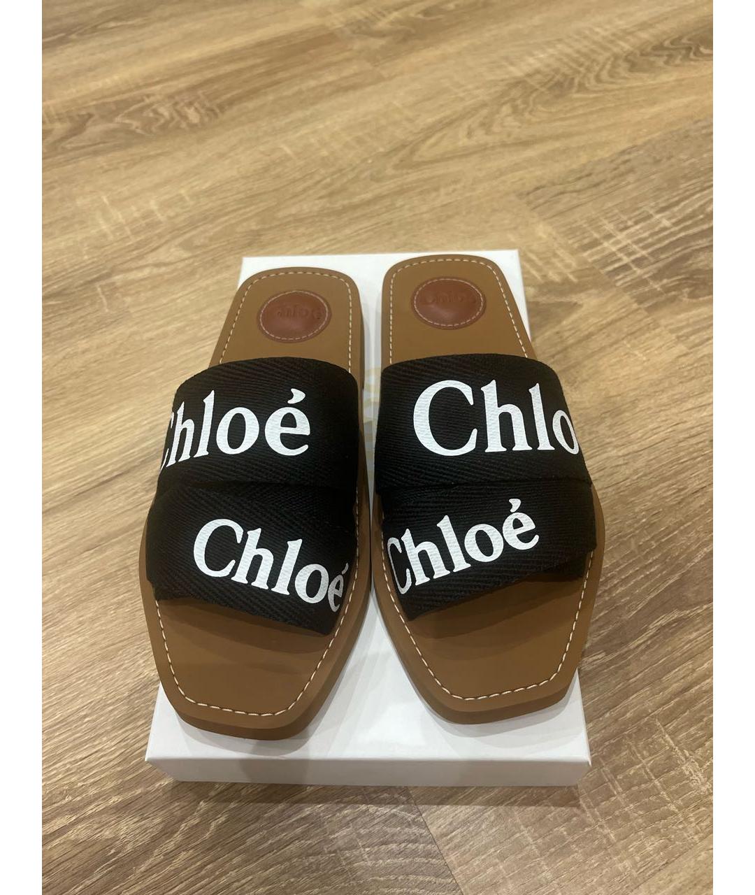 CHLOE Черные шлепанцы, фото 6