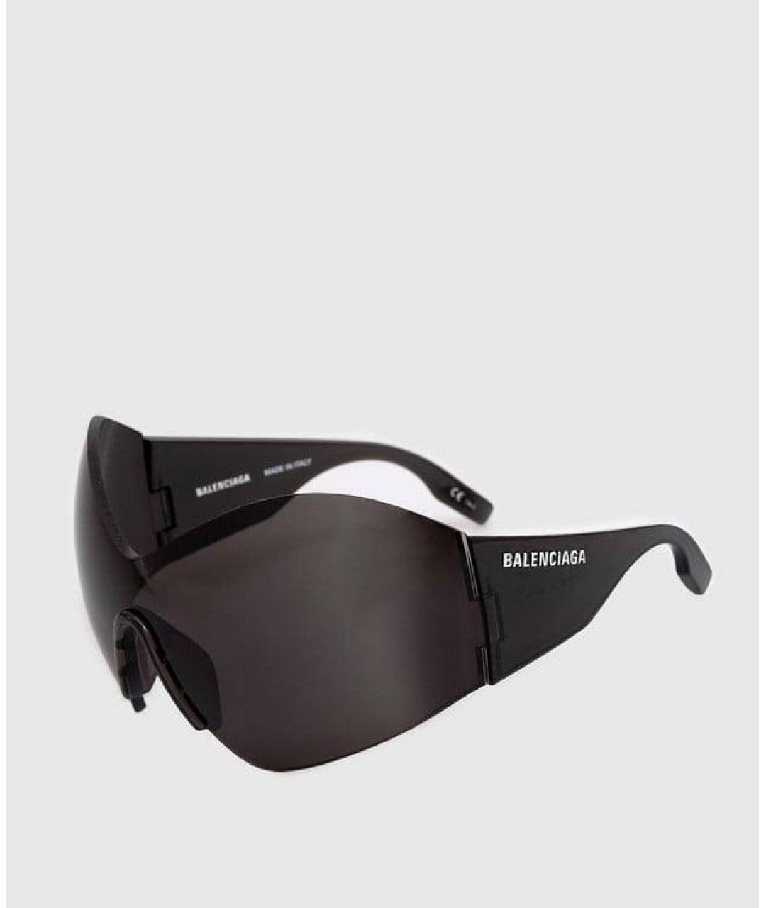 BALENCIAGA Черные пластиковые солнцезащитные очки, фото 2