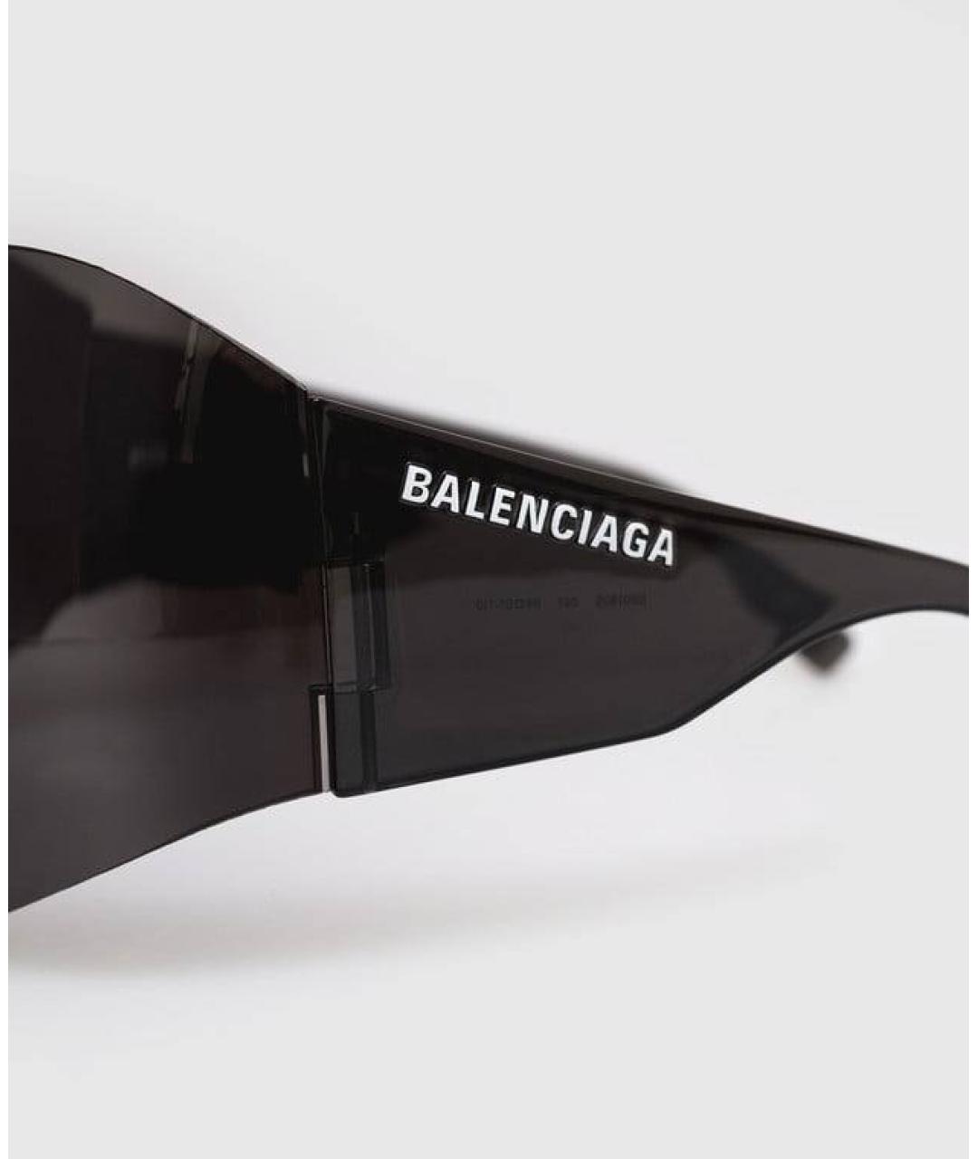 BALENCIAGA Черные пластиковые солнцезащитные очки, фото 4