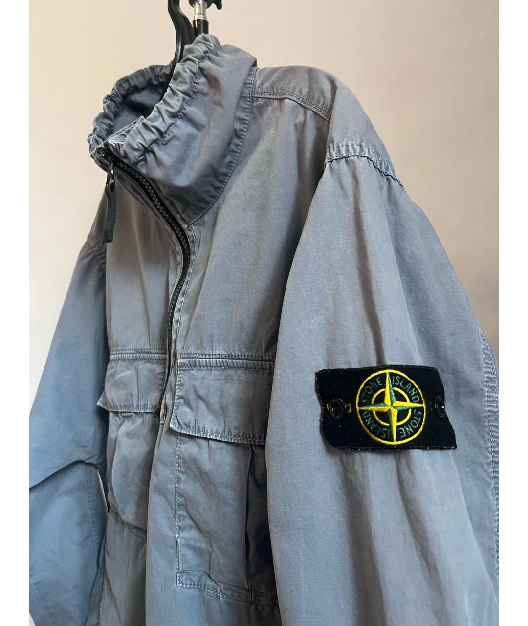 STONE ISLAND Голубая хлопковая куртка, фото 7