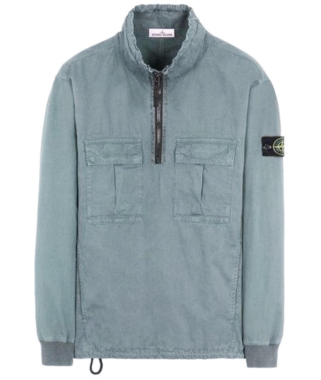 STONE ISLAND Голубая хлопковая куртка, фото 1