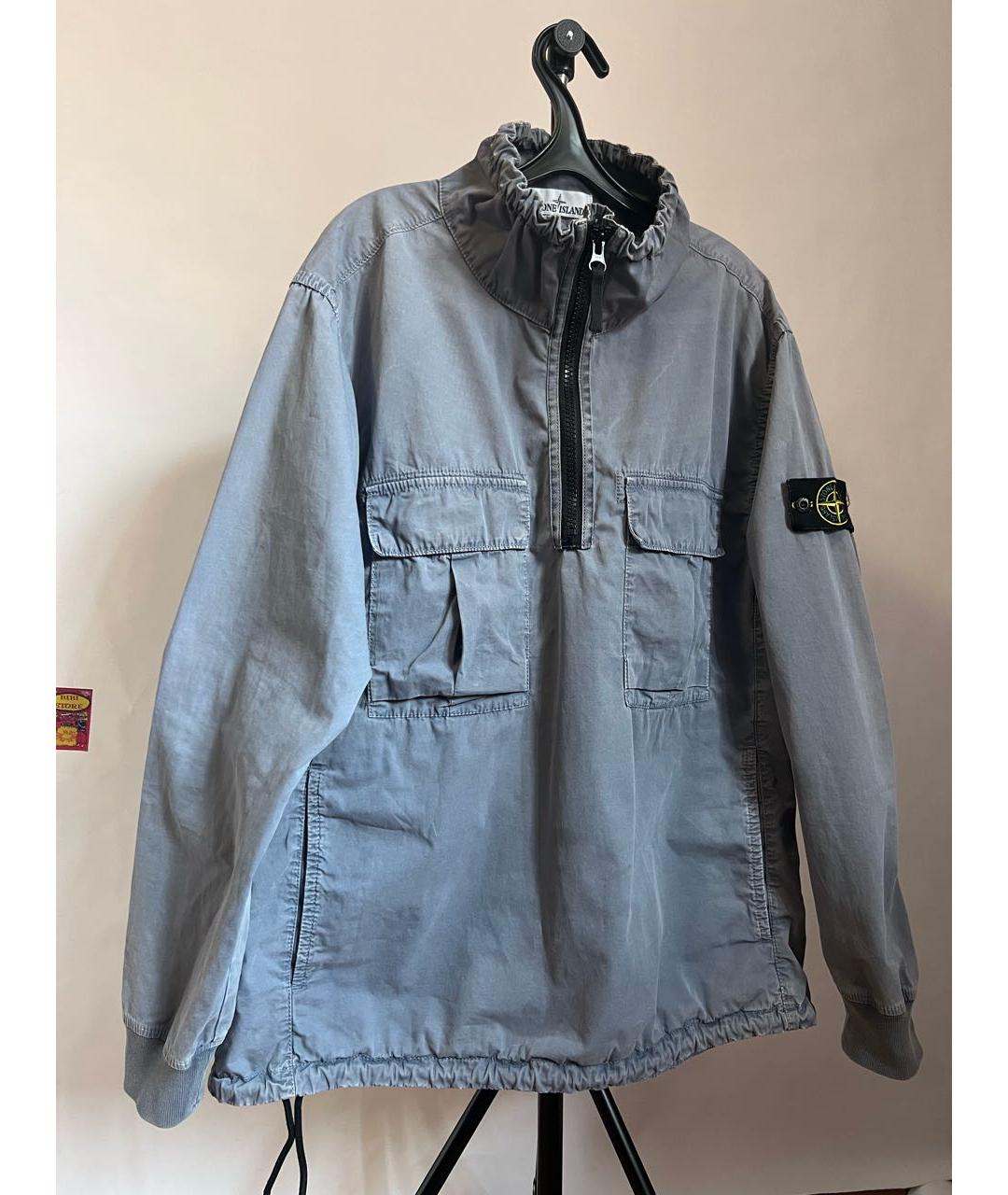 STONE ISLAND Голубая хлопковая куртка, фото 8