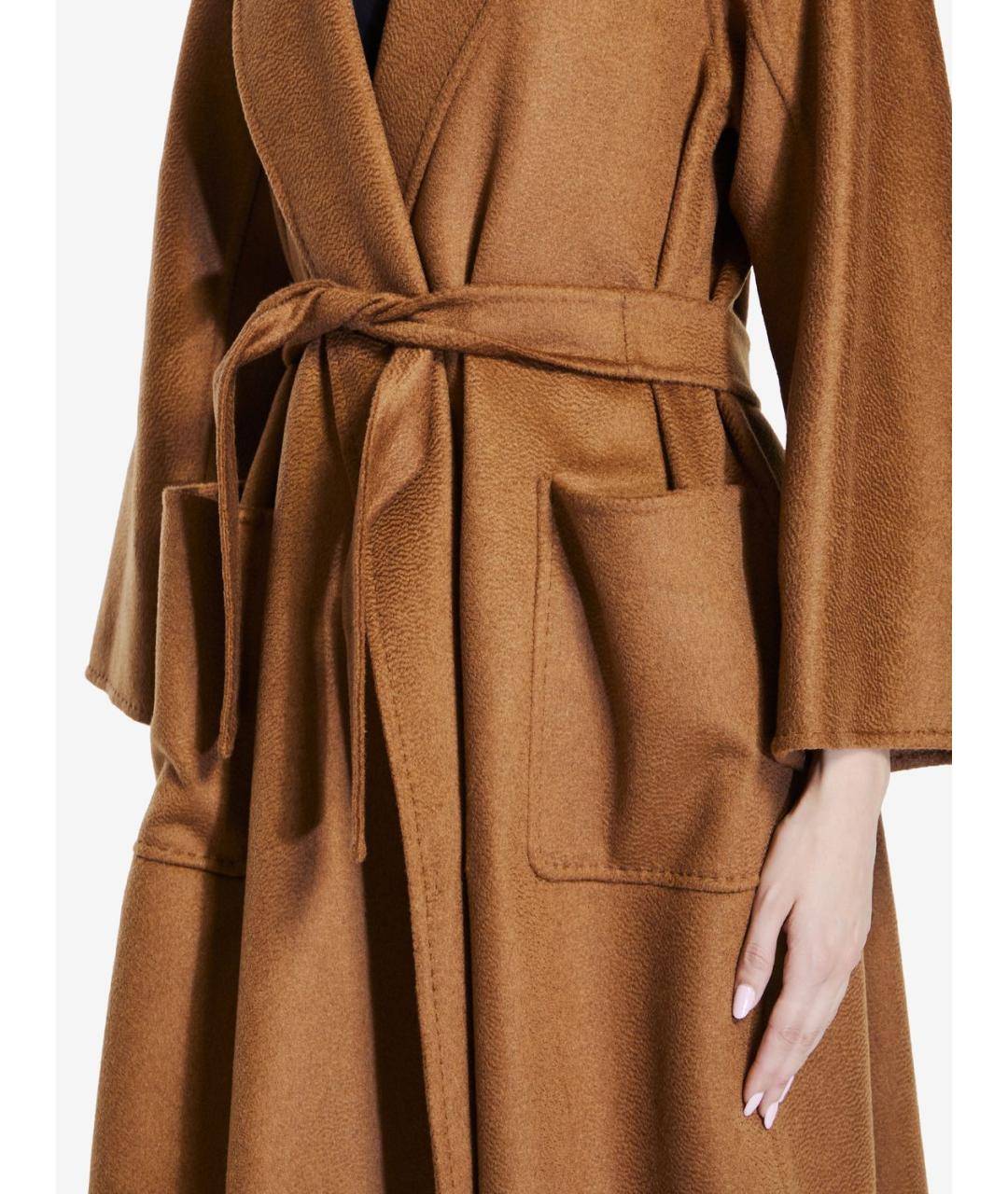 MAX MARA Коричневое кашемировое пальто, фото 3