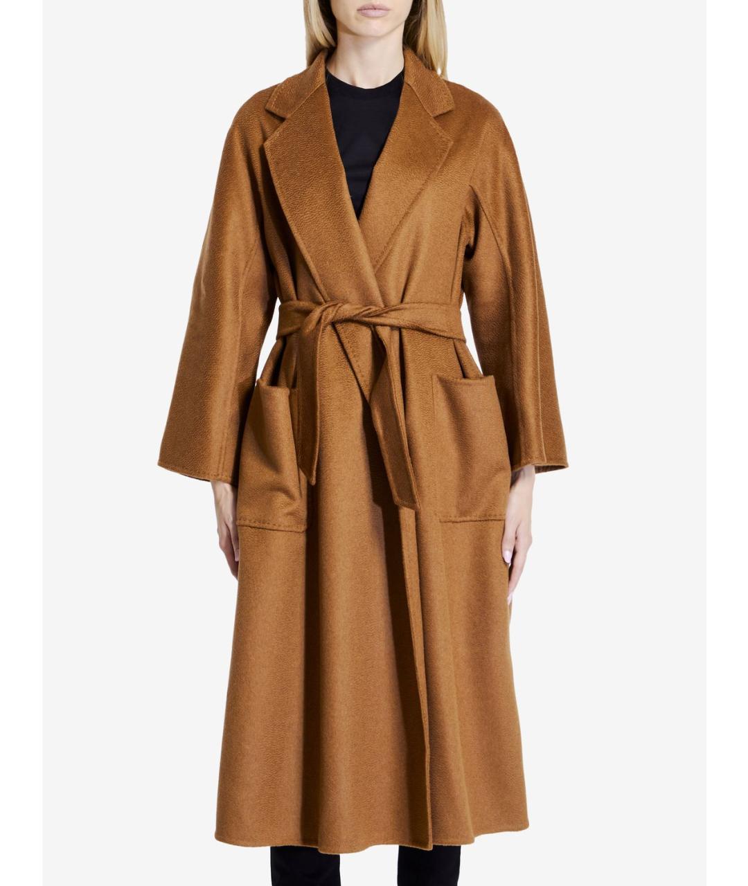 MAX MARA Коричневое кашемировое пальто, фото 4