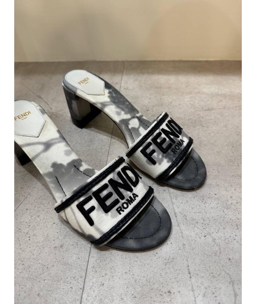 FENDI Текстильные мюли, фото 4