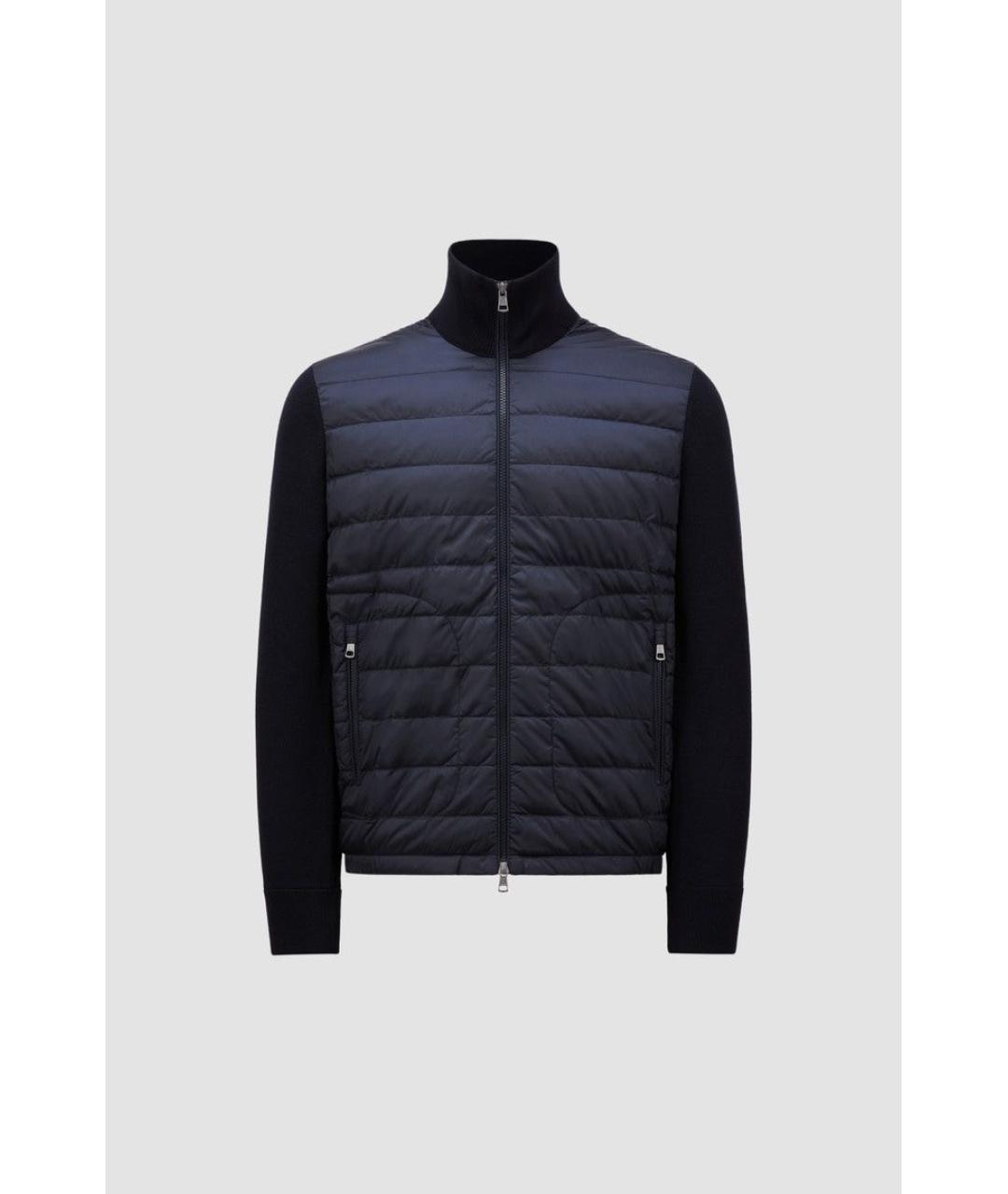MONCLER Темно-синий хлопковый кардиган, фото 2