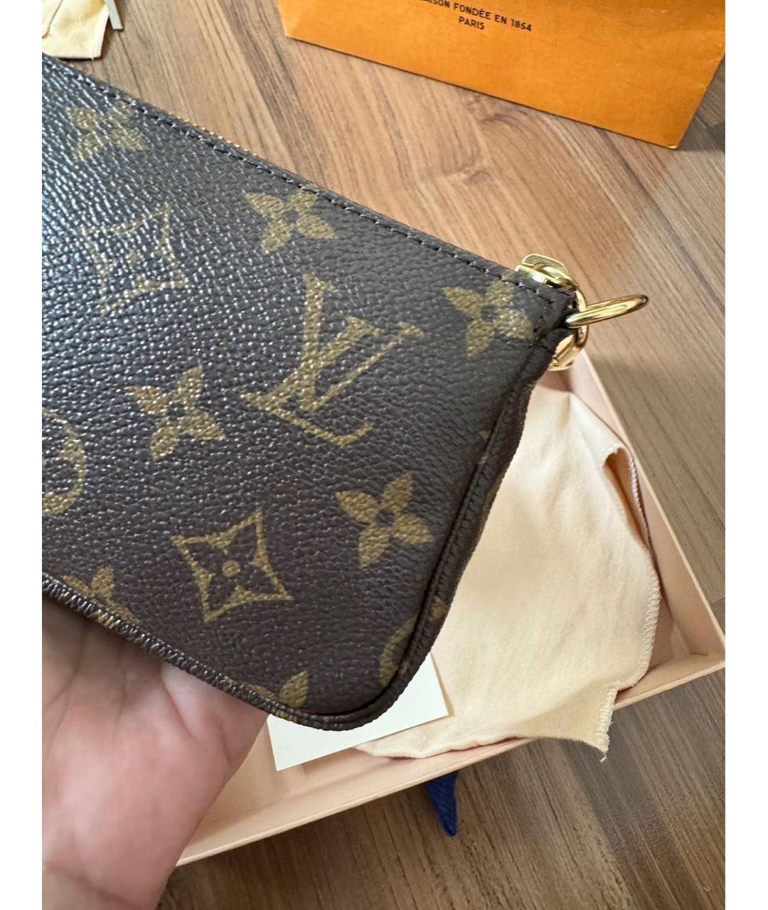 LOUIS VUITTON Коричневая сумка с короткими ручками, фото 6