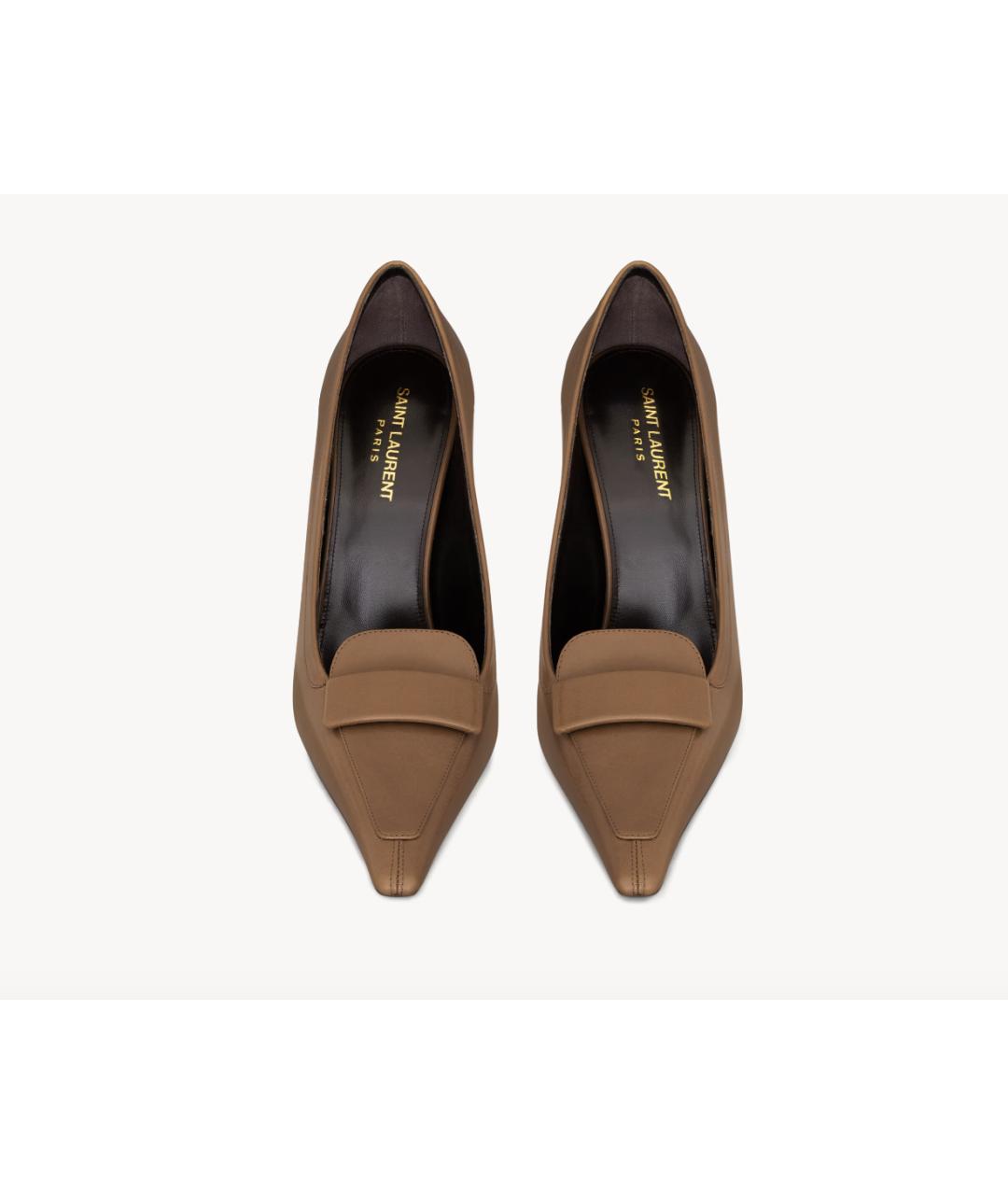 SAINT LAURENT Коричневые туфли, фото 2