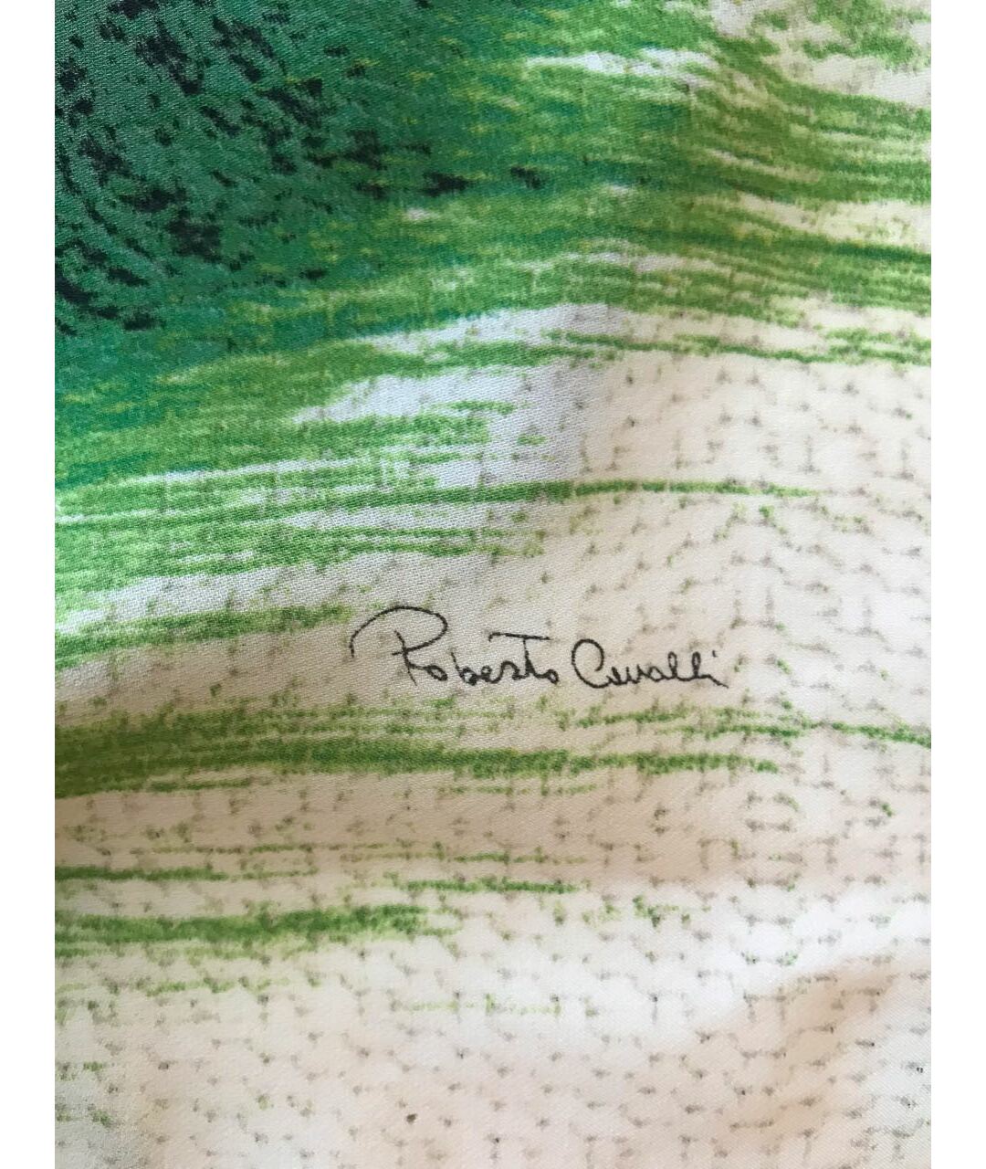 ROBERTO CAVALLI Зеленый шелковый сарафан, фото 4
