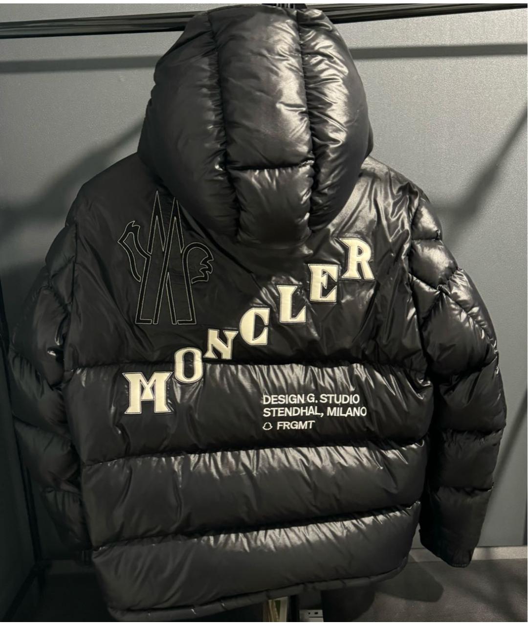 MONCLER Черная полиамидовая куртка, фото 2