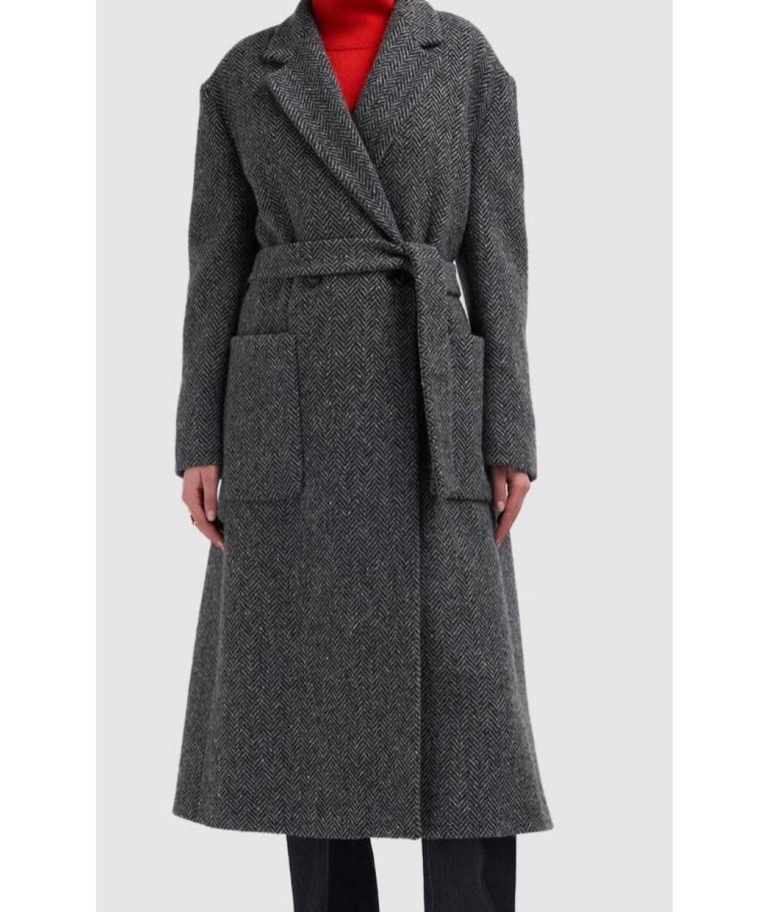 'S MAX MARA Серое шерстяное пальто, фото 3