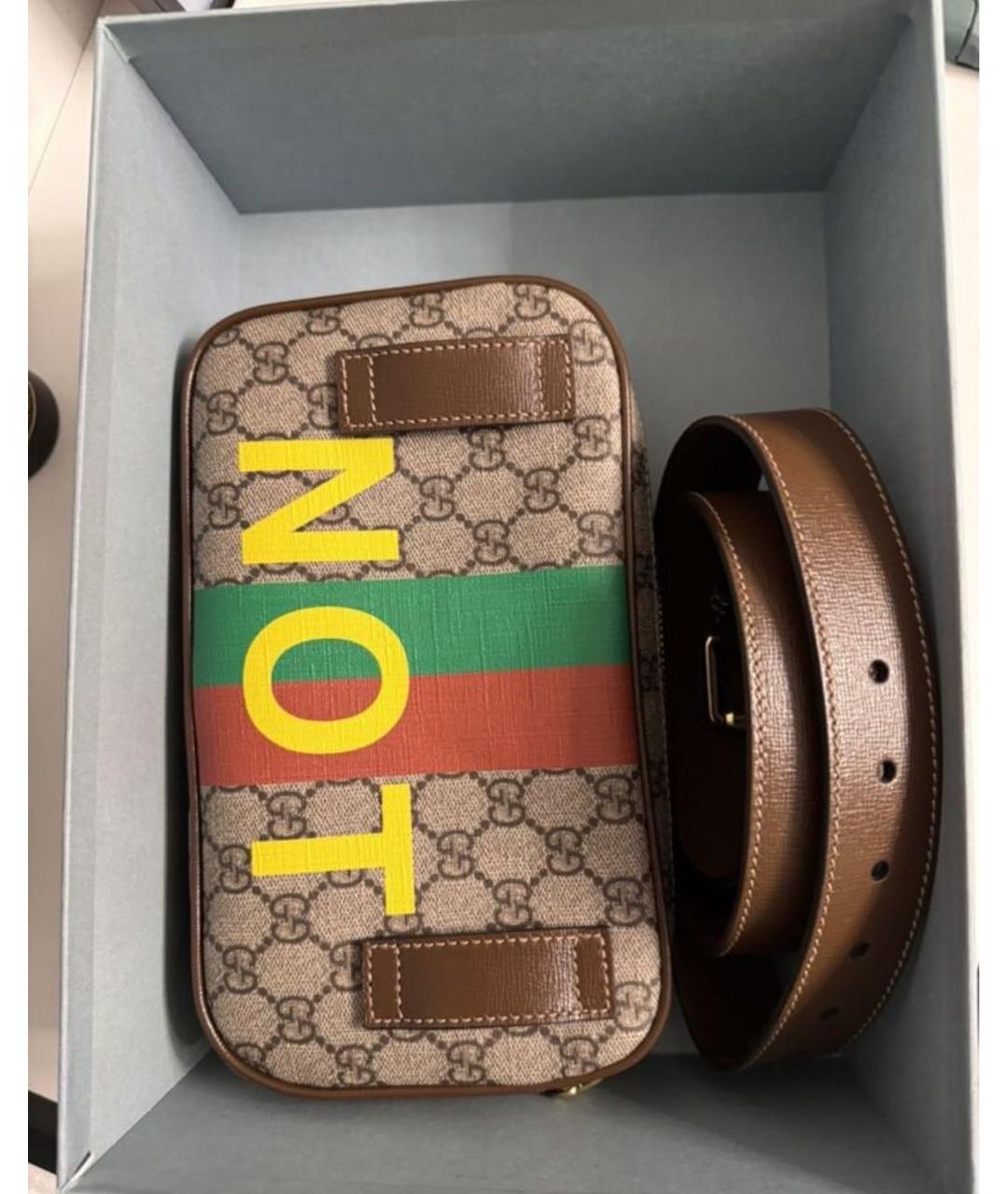 GUCCI Бежевая поясная сумка, фото 2