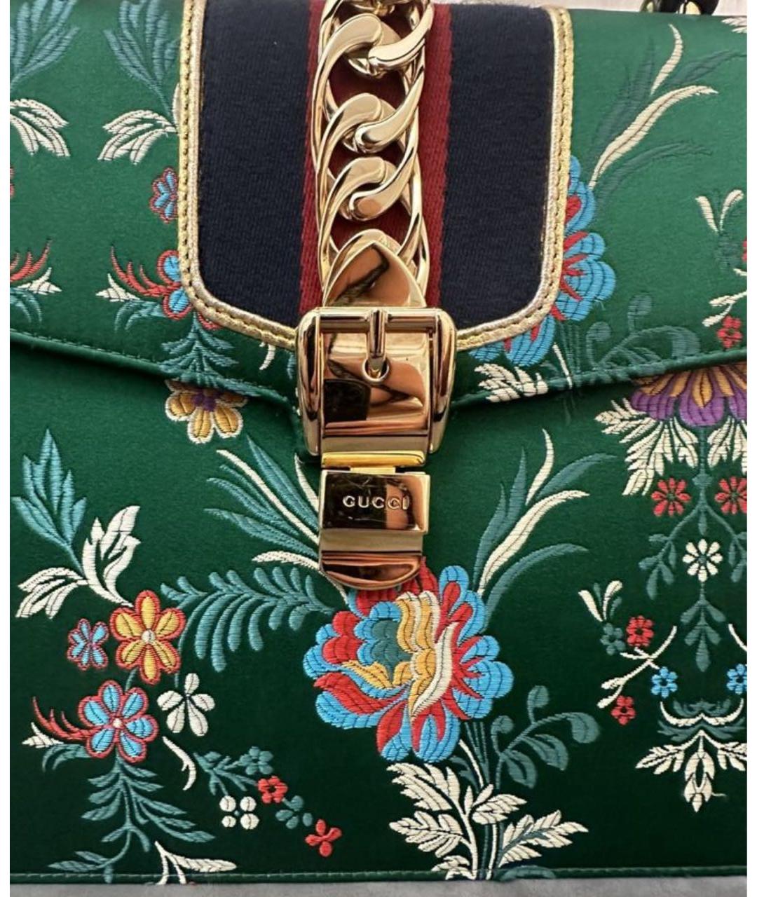 GUCCI Зеленая кожаная сумка через плечо, фото 2