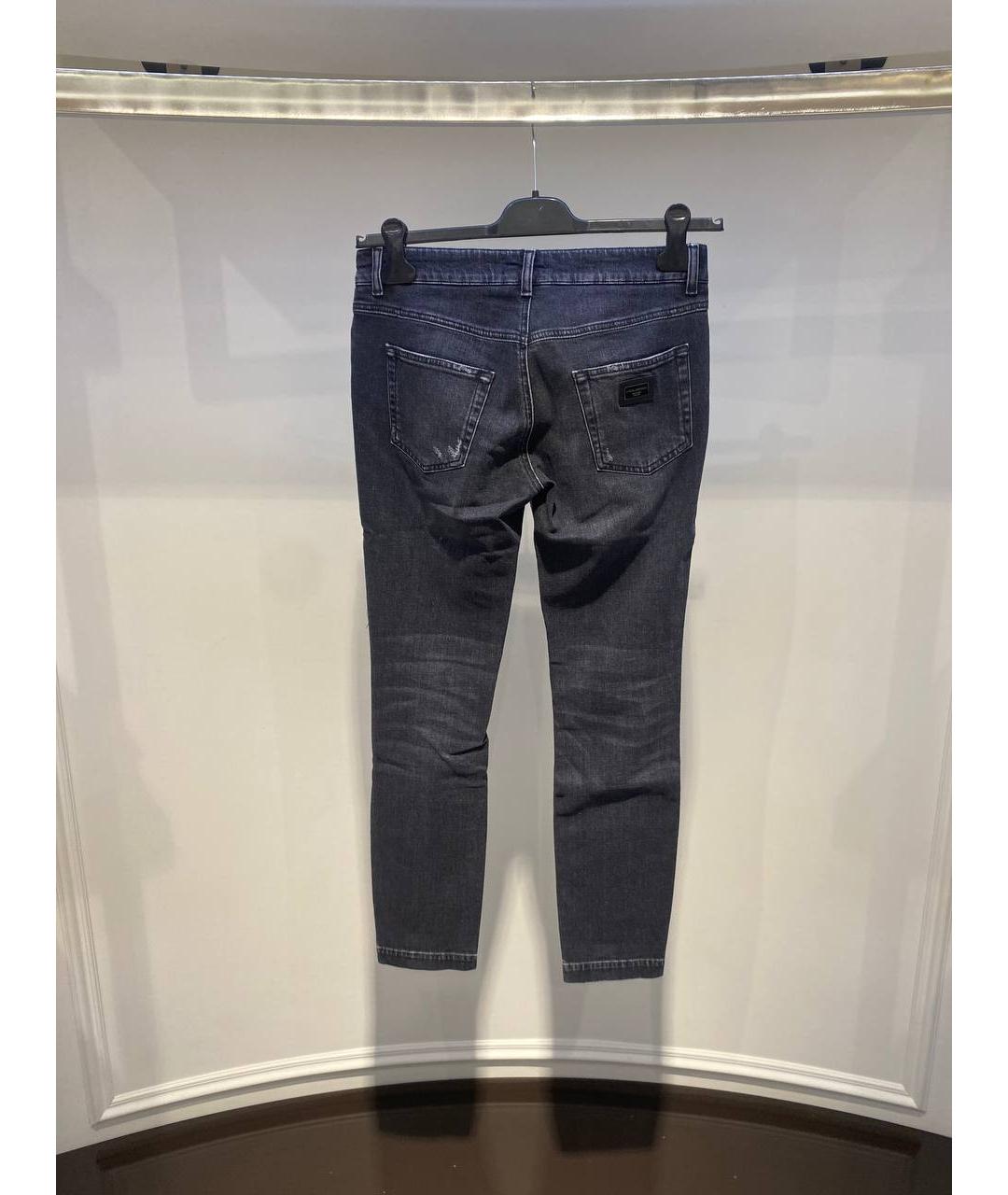 DOLCE&GABBANA Темно-синие прямые джинсы, фото 2