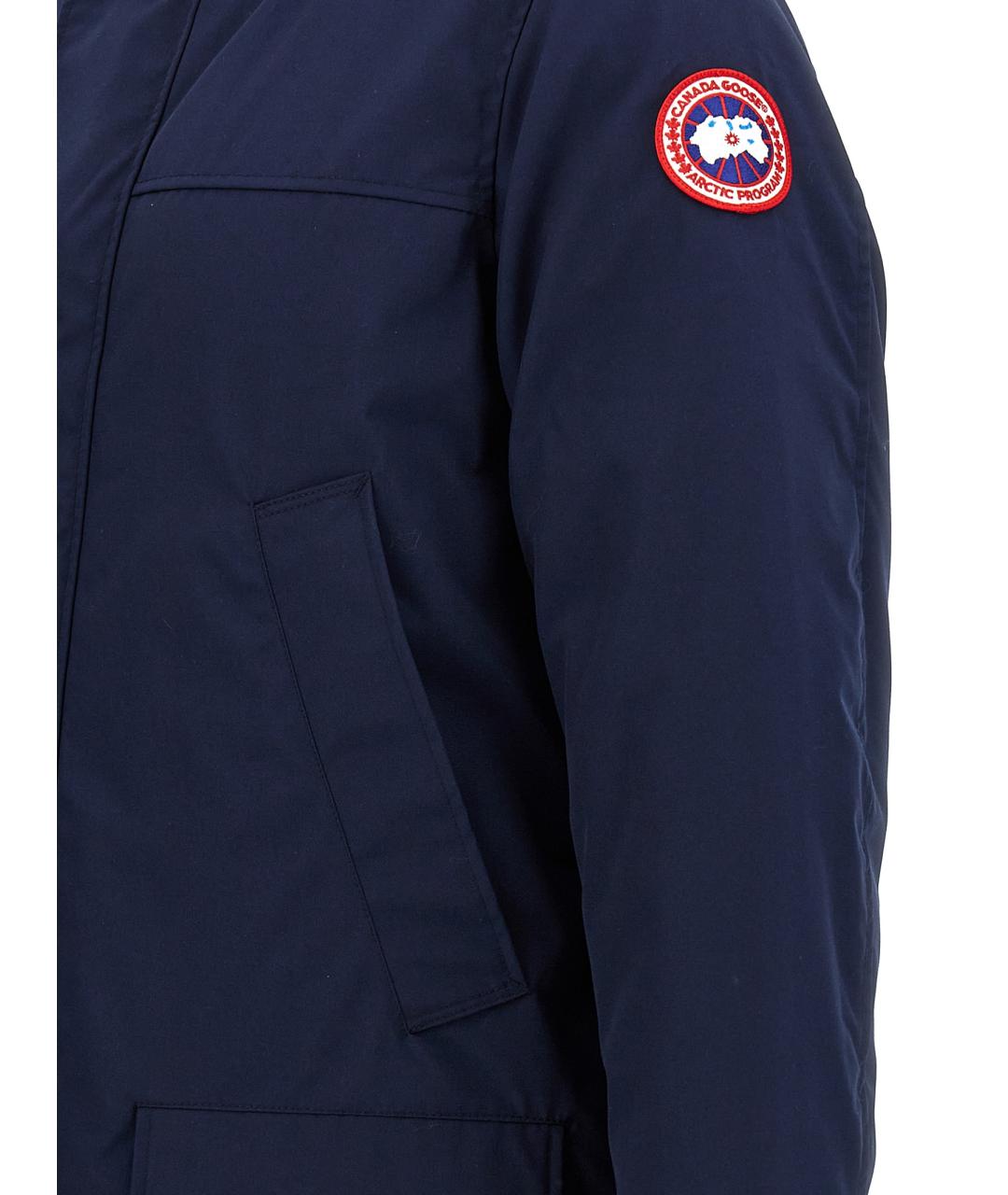 CANADA GOOSE Темно-синяя полиэстеровая куртка, фото 4