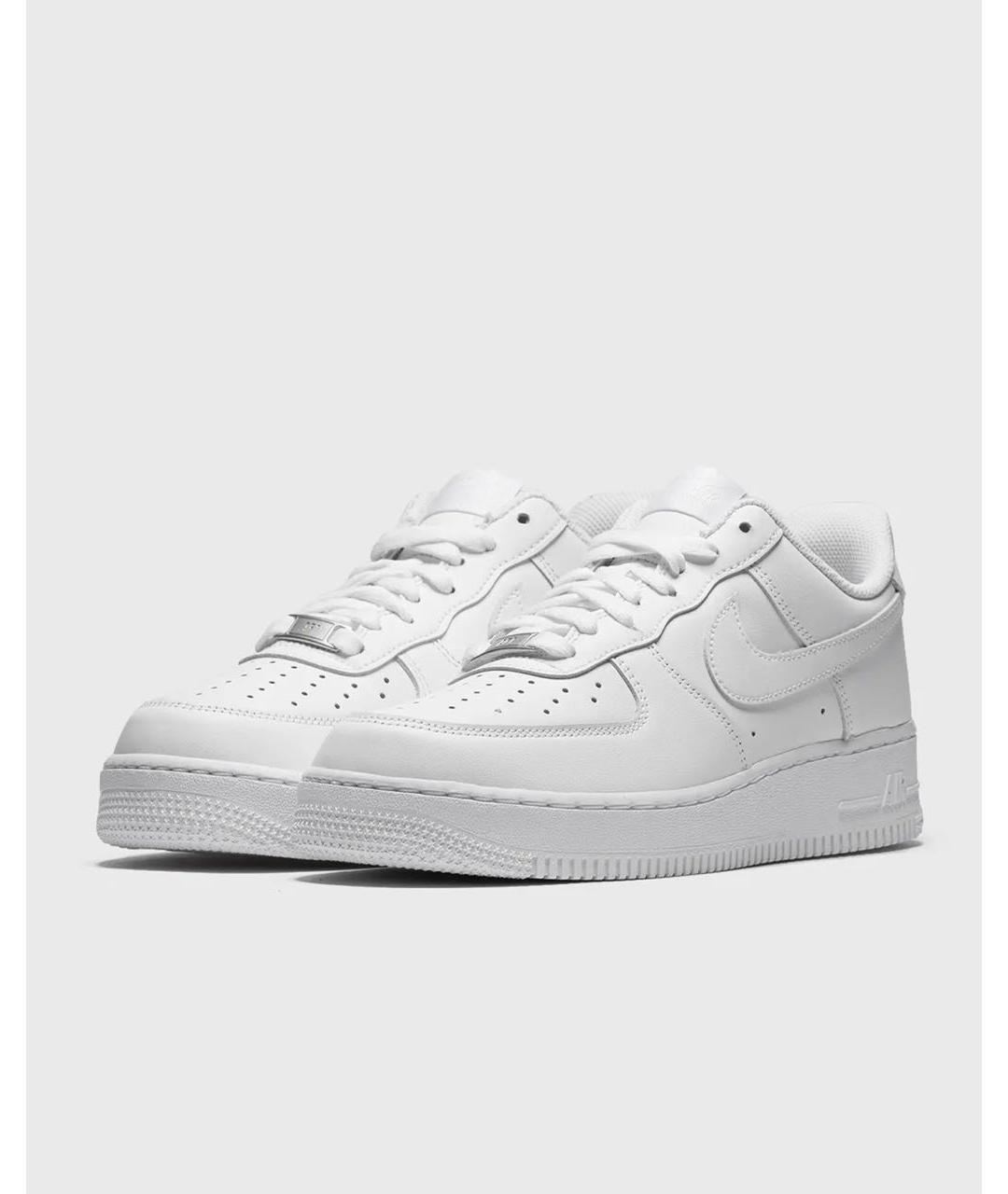 NIKE Белые кожаные низкие кроссовки / кеды, фото 2