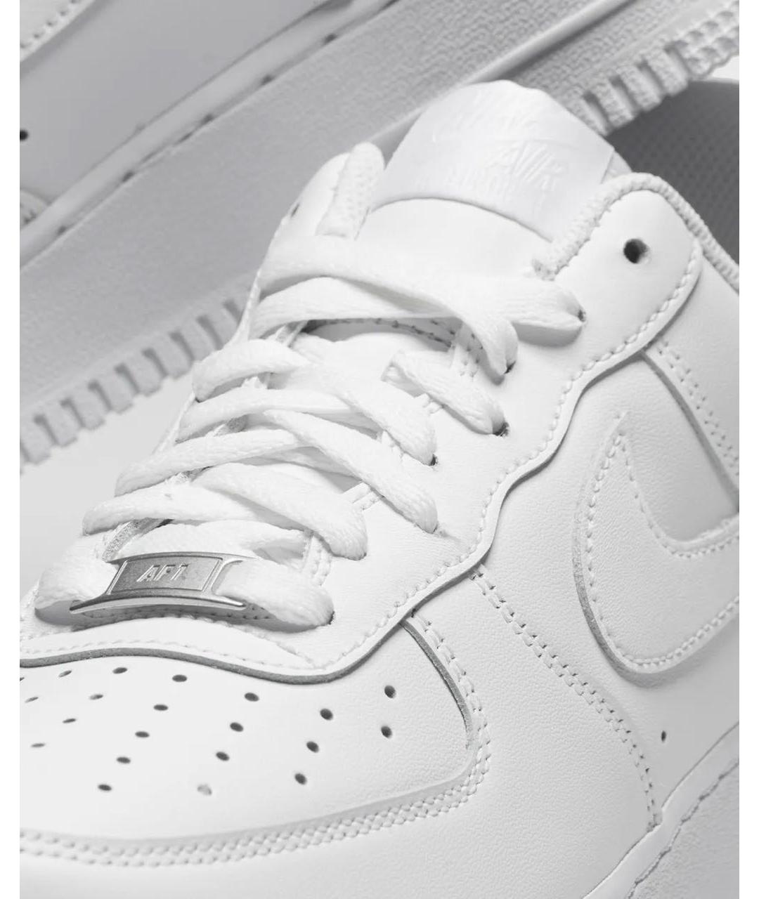 NIKE Белые кожаные низкие кроссовки / кеды, фото 6