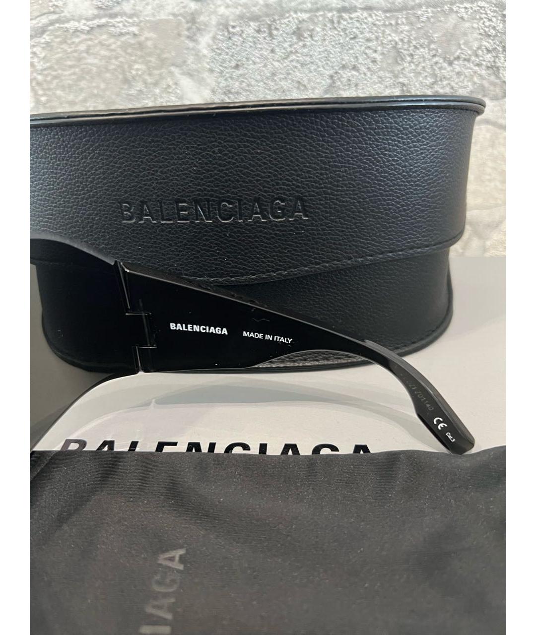 BALENCIAGA Черные пластиковые солнцезащитные очки, фото 5