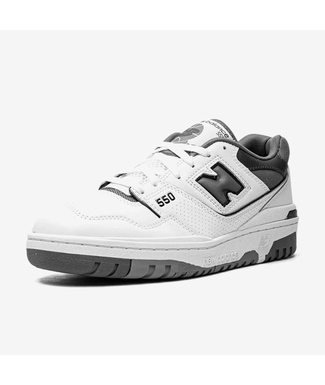 NEW BALANCE Серые кожаные низкие кроссовки / кеды, фото 4