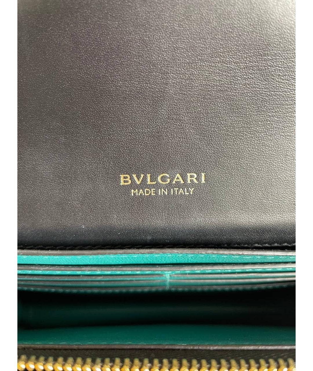 BVLGARI Черная кожаная сумка через плечо, фото 9