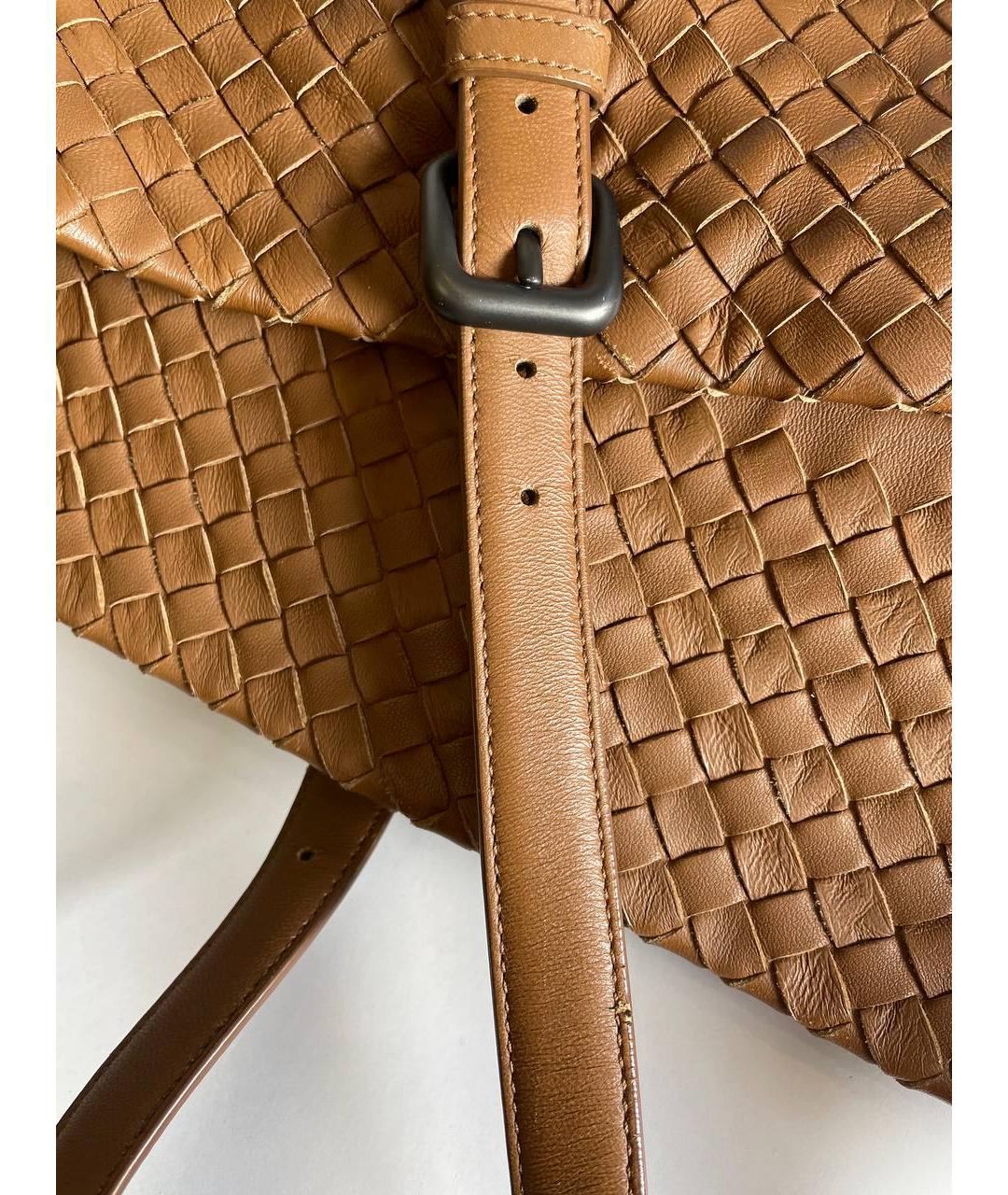 BOTTEGA VENETA Коричневая кожаная сумка тоут, фото 8