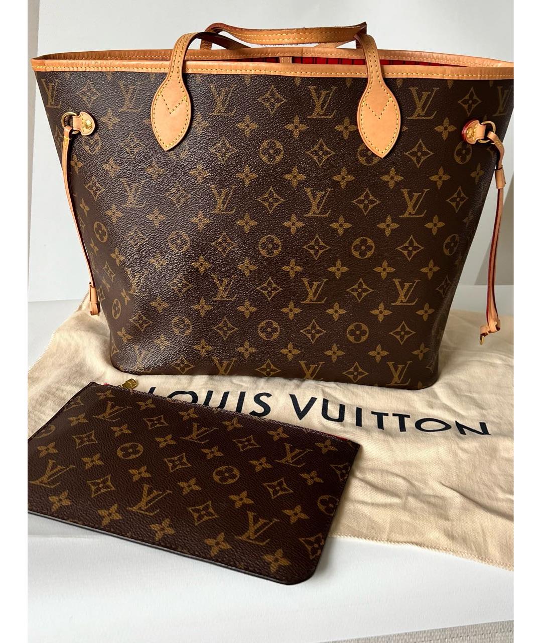 LOUIS VUITTON Коричневая сумка тоут, фото 3