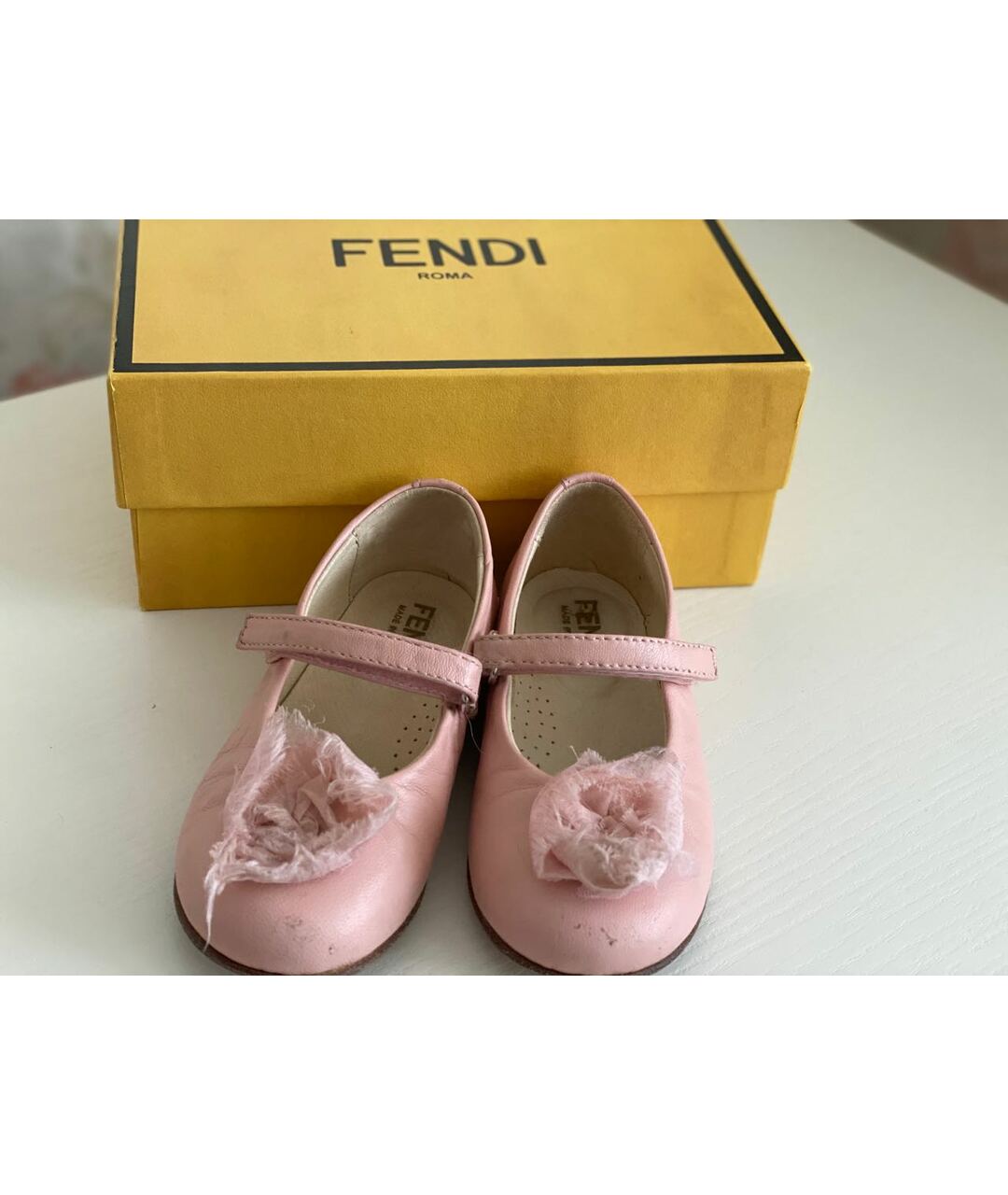 FENDI Розовые кожаные туфли, фото 2