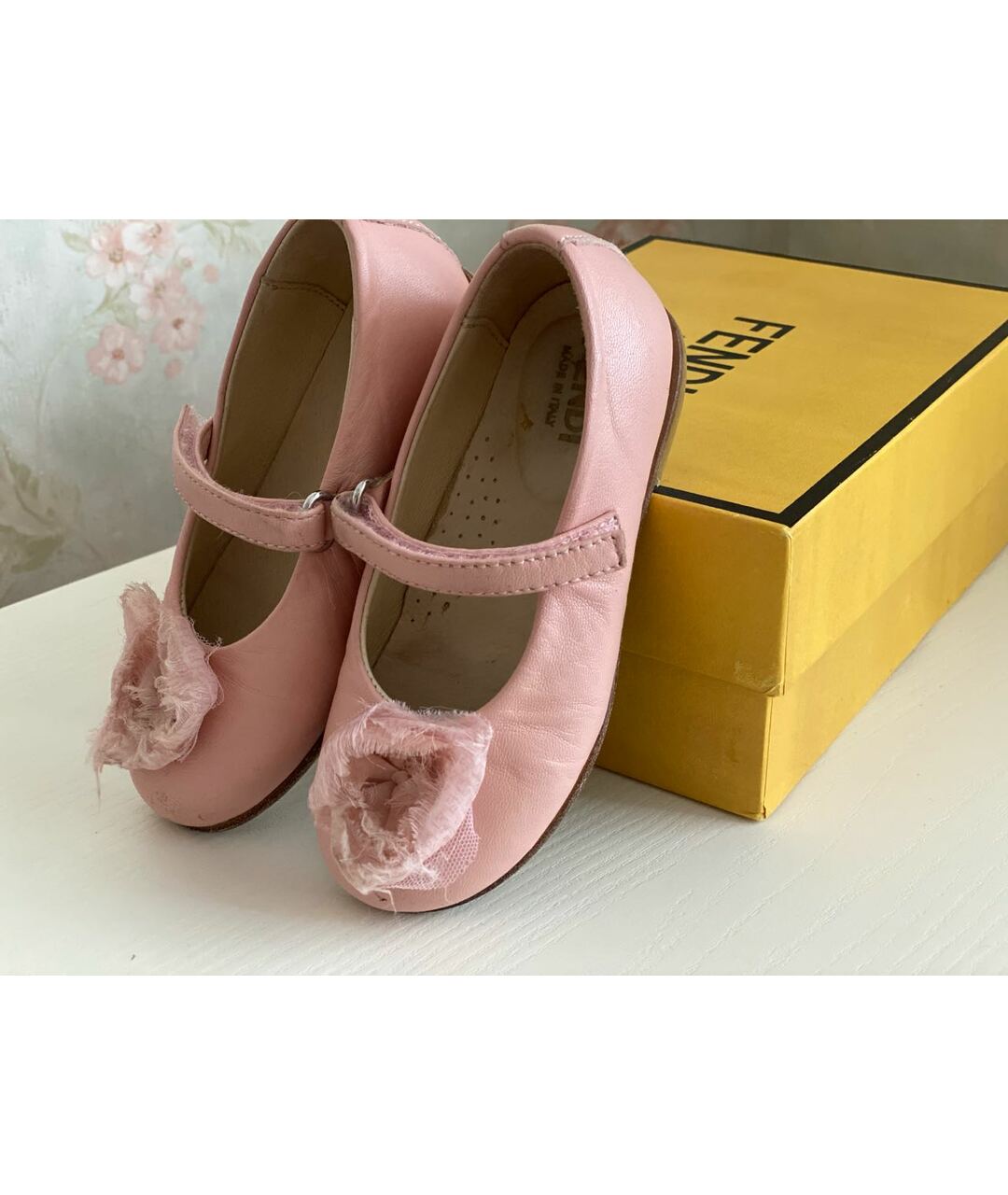 FENDI Розовые кожаные туфли, фото 5