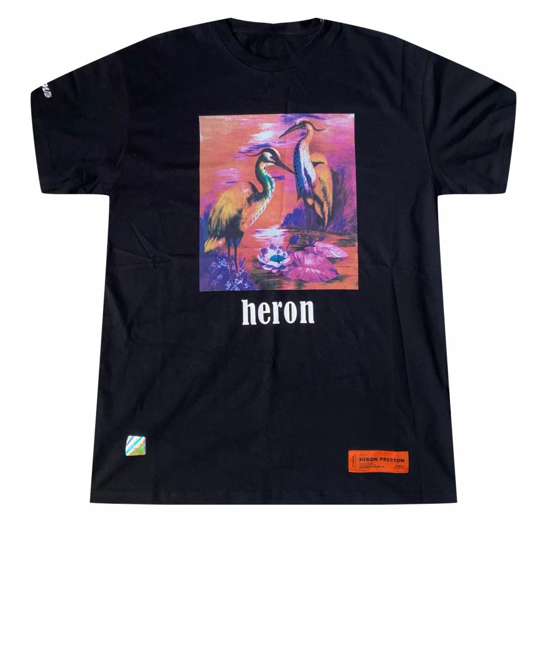 HERON PRESTON Черная хлопковая футболка, фото 1