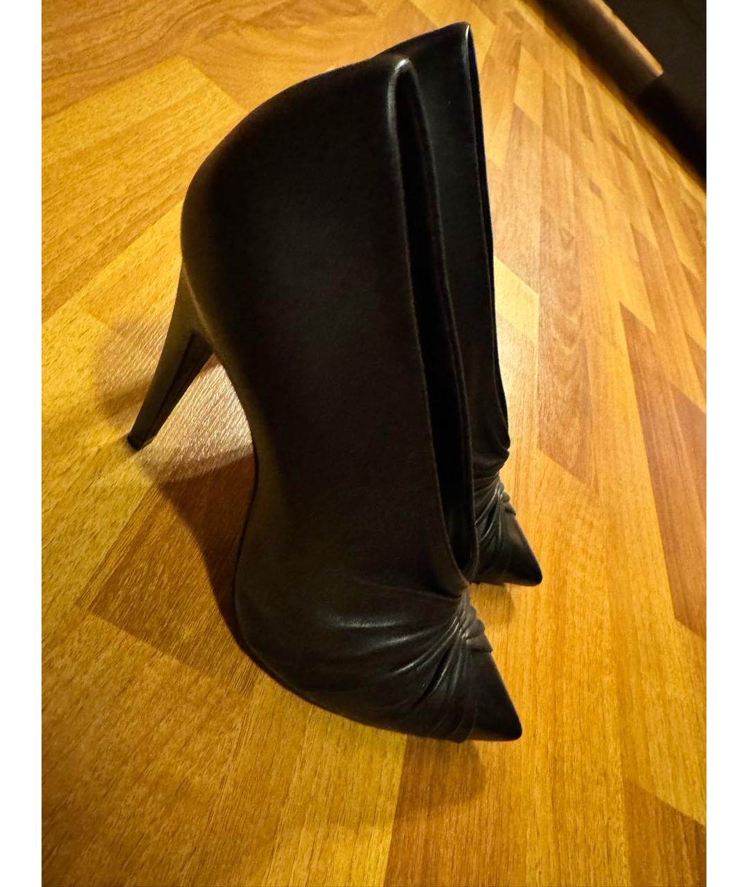 SAINT LAURENT Черные кожаные туфли, фото 6