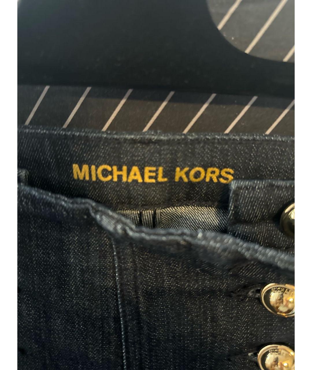 MICHAEL KORS Темно-синие хлопковые джинсы клеш, фото 3