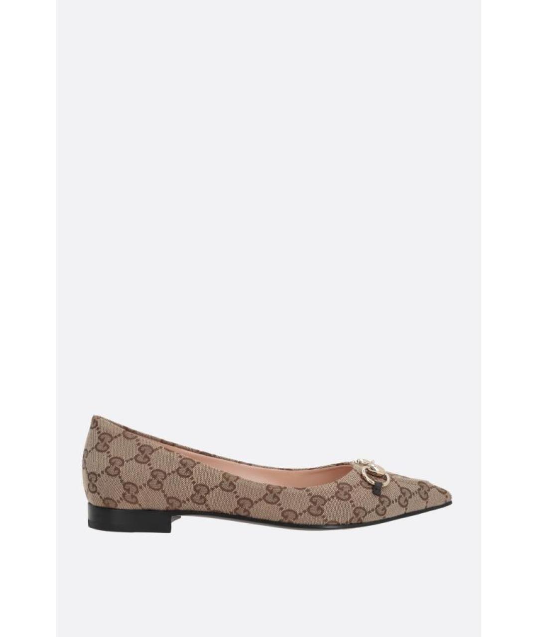 GUCCI Бежевые балетки, фото 5