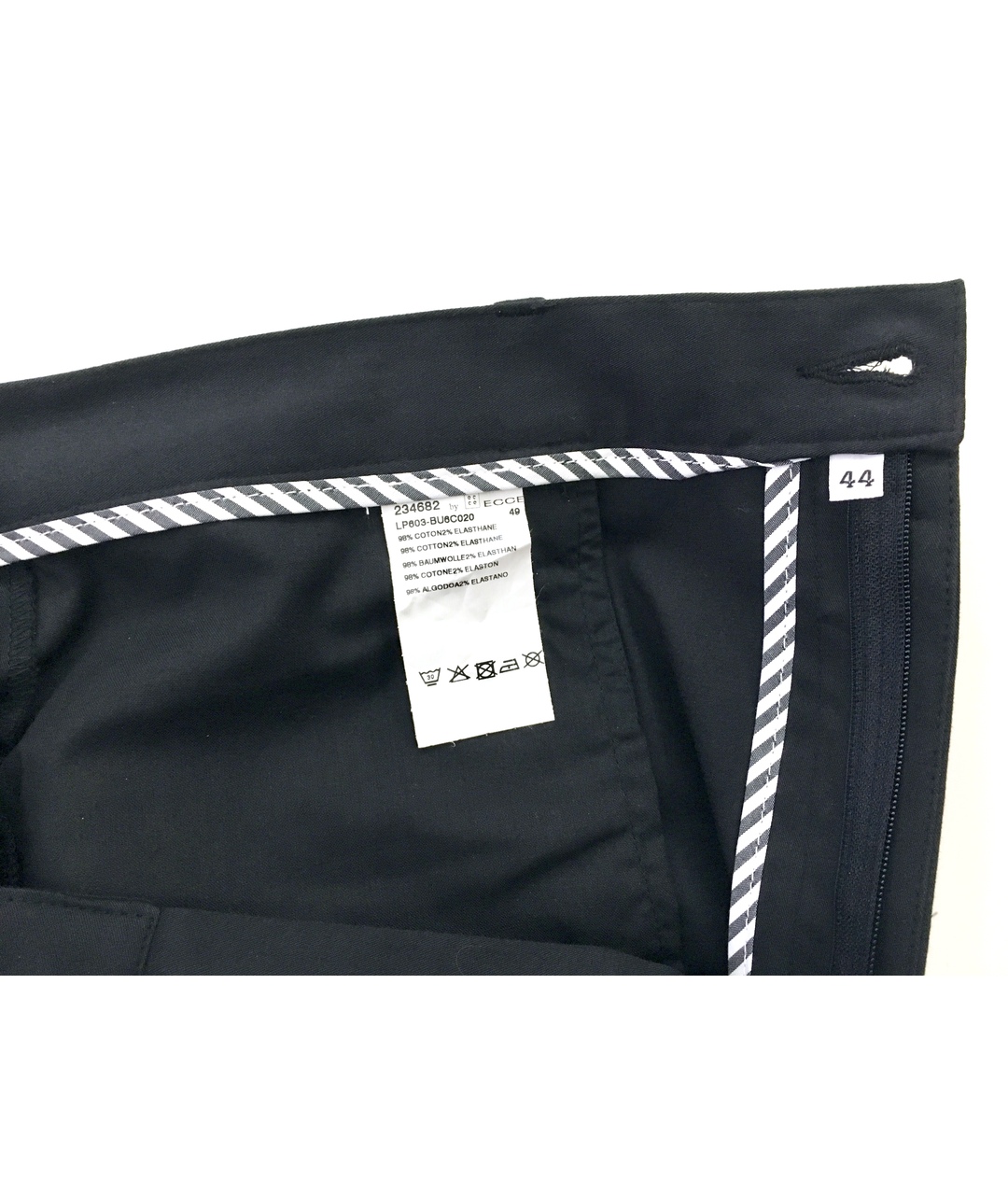 AZZARO Черные хлопко-эластановые повседневные брюки, фото 6