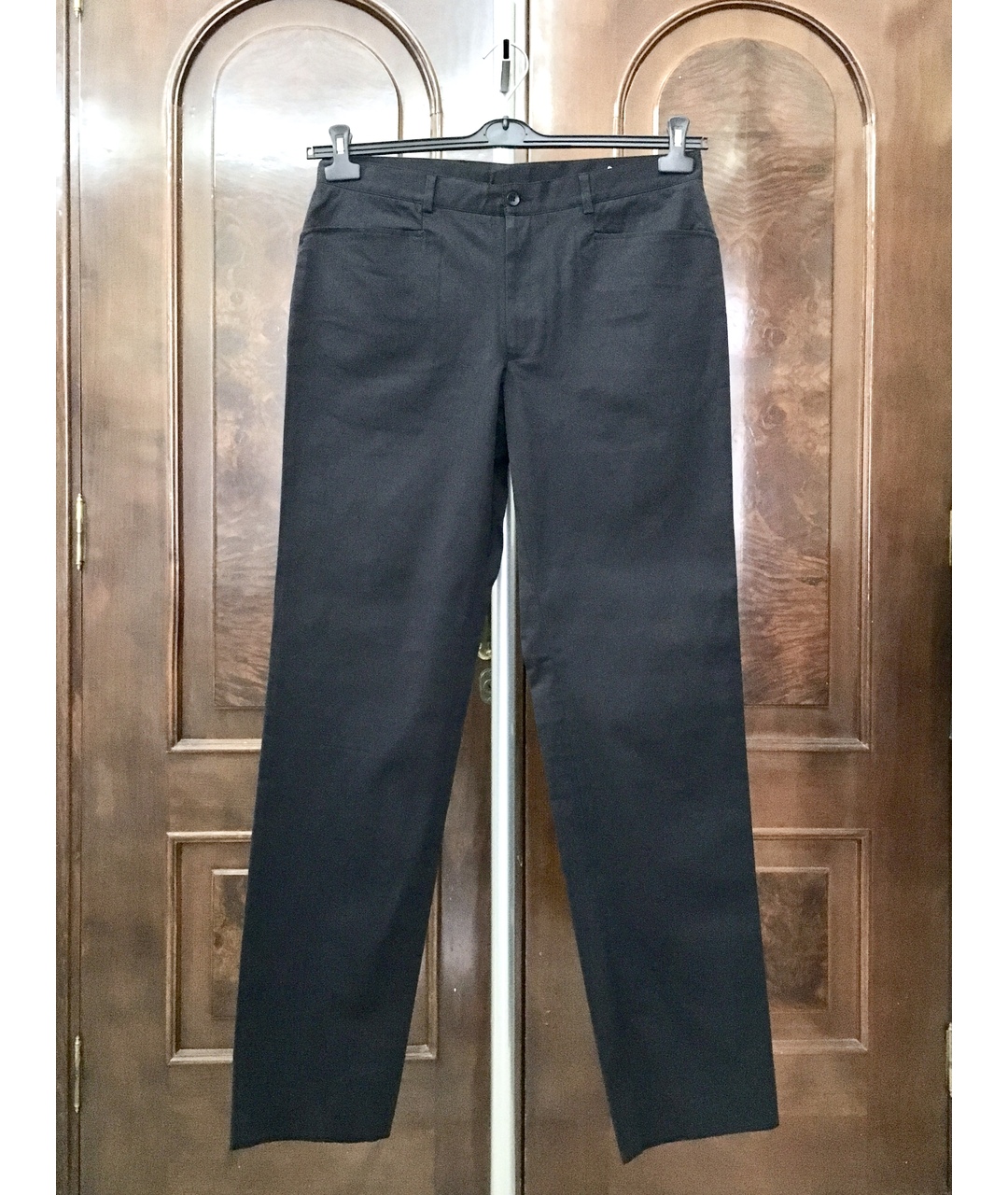 AZZARO Черные хлопко-эластановые повседневные брюки, фото 7