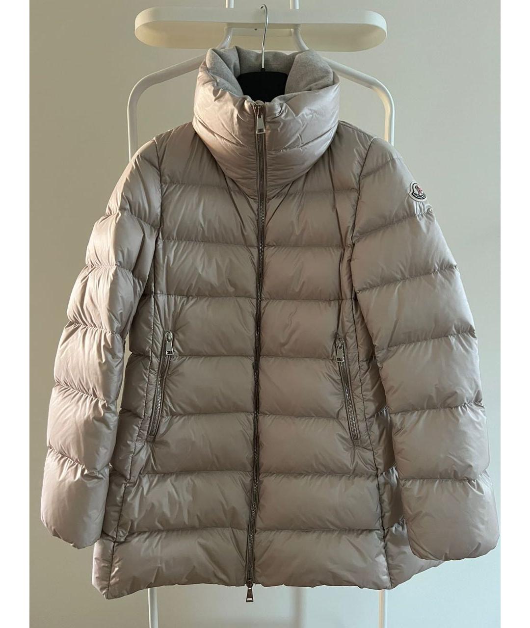 MONCLER Бежевый пуховик, фото 6