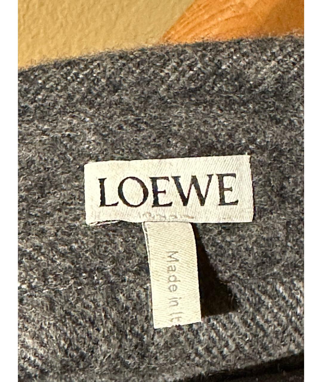 LOEWE Серая кашемировая кэжуал рубашка, фото 5