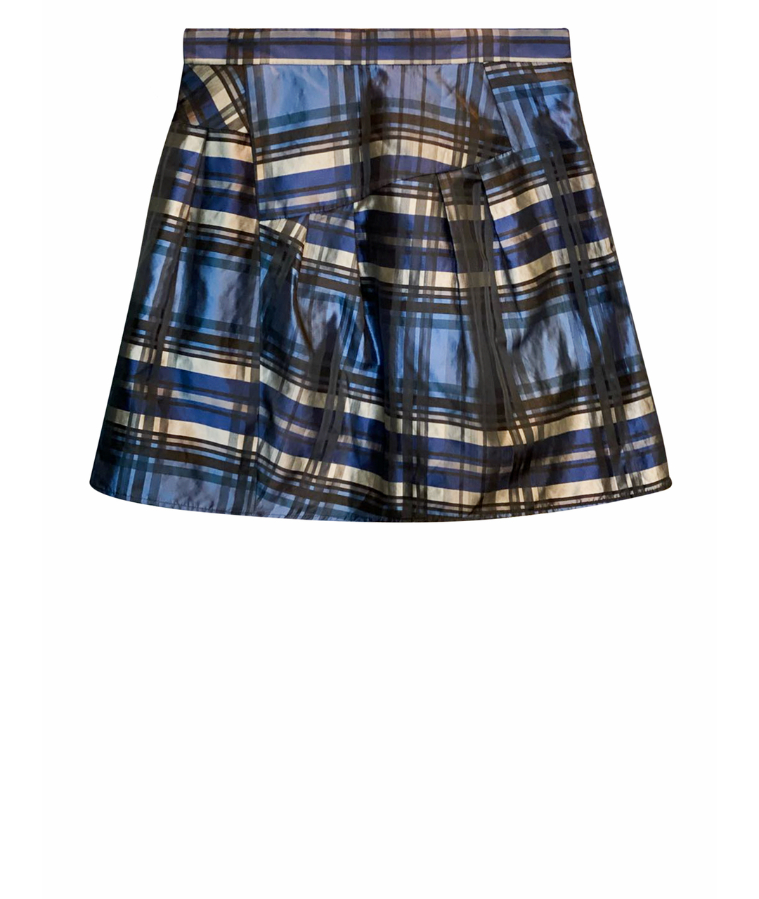 BLUGIRL Синяя вискозная юбка мини, фото 1