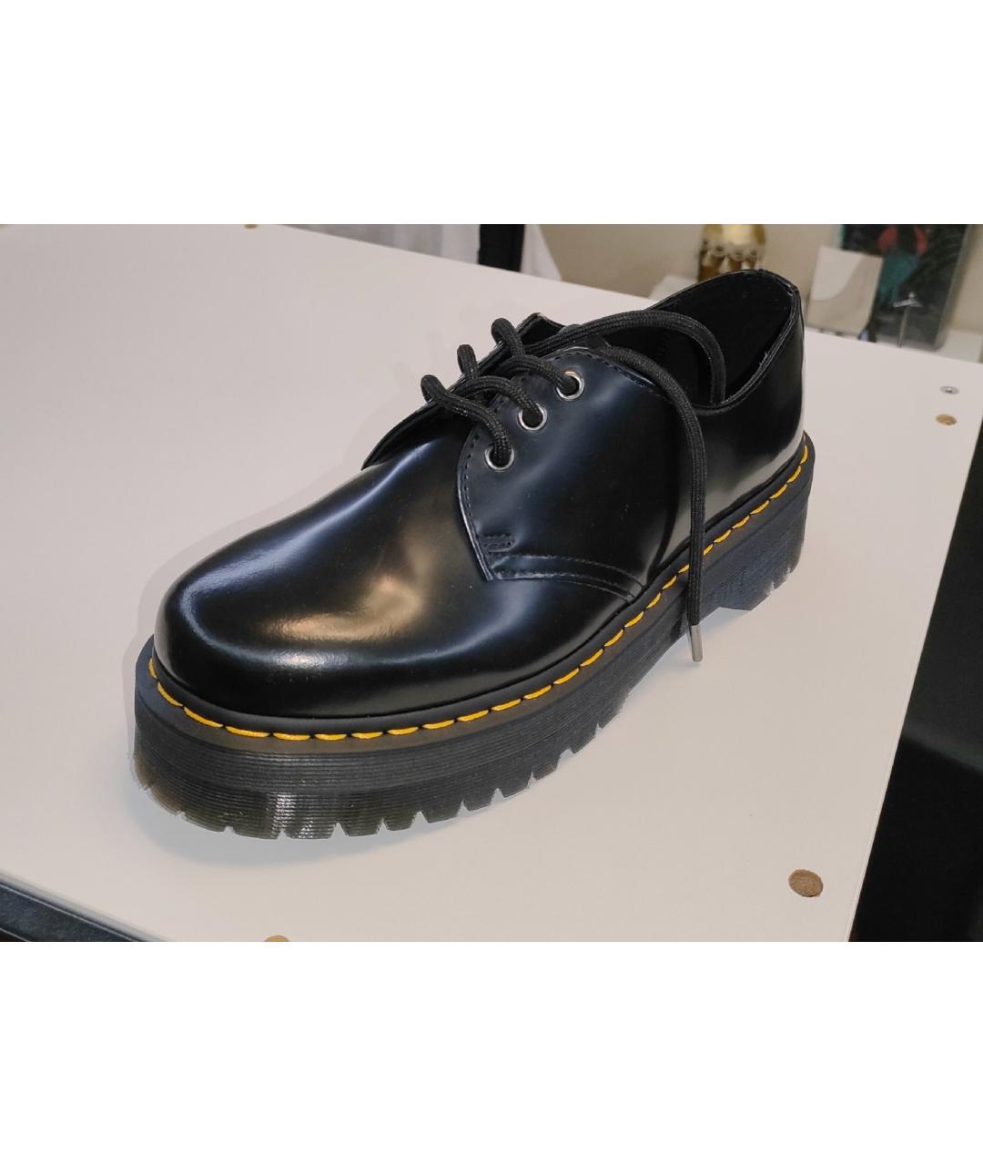 DR. MARTENS Черные кожаные низкие ботинки, фото 6