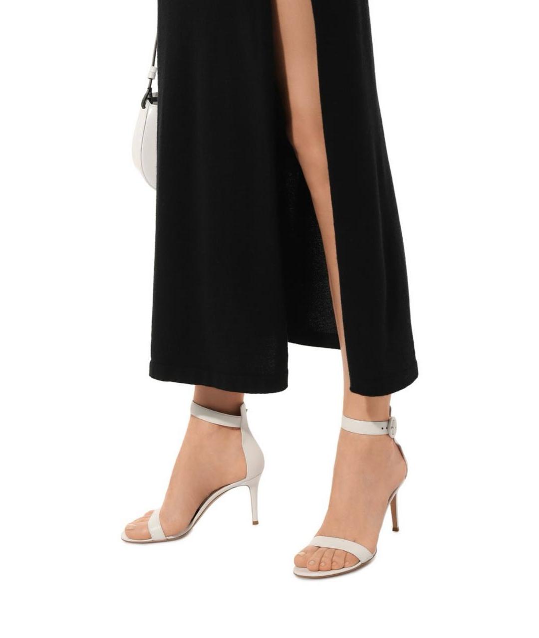 GIANVITO ROSSI Белые кожаные босоножки, фото 4