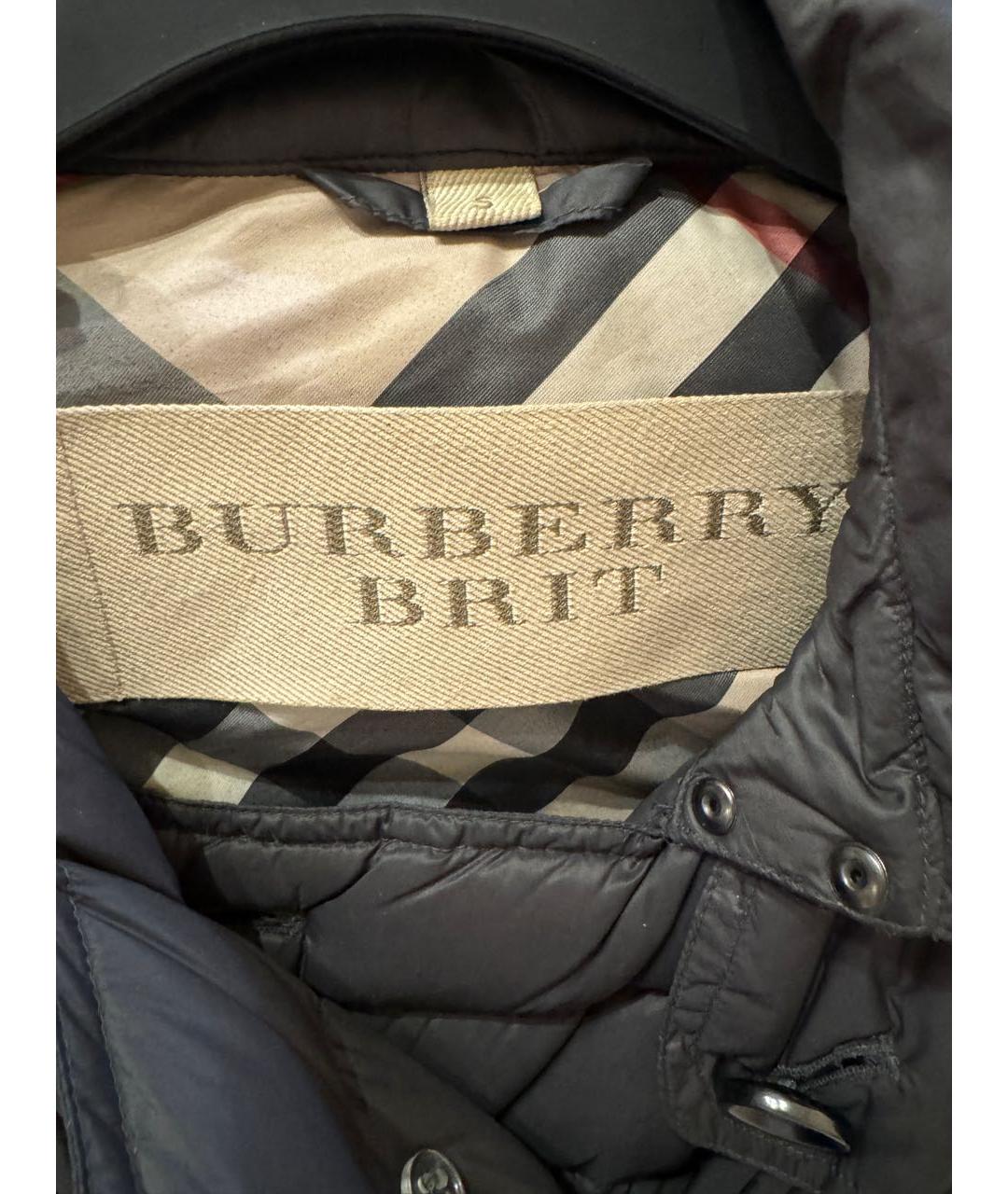 BURBERRY Серая полиамидовая куртка, фото 3